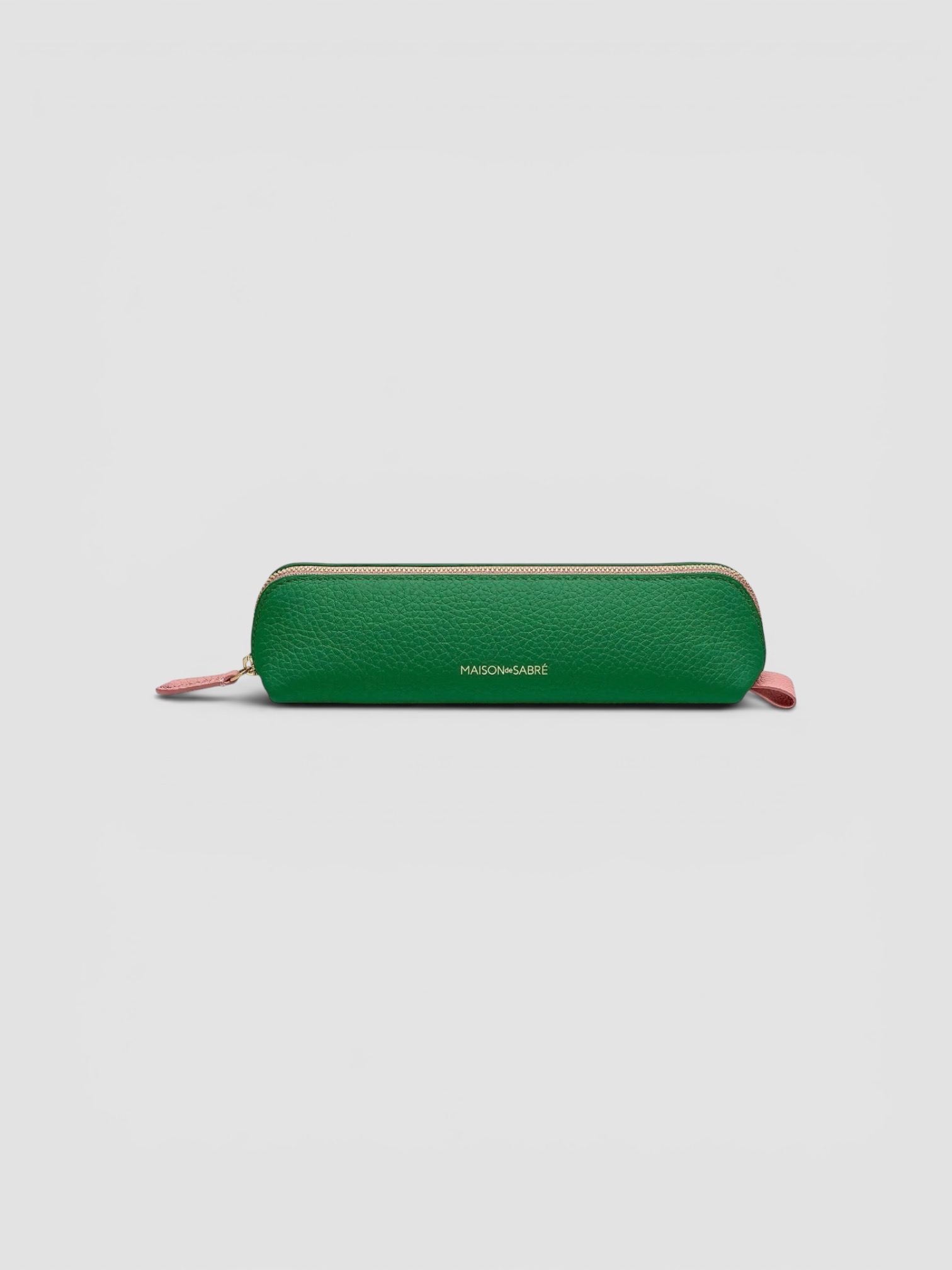 Maison de Sabré The Leather Pencil Case in emerald.