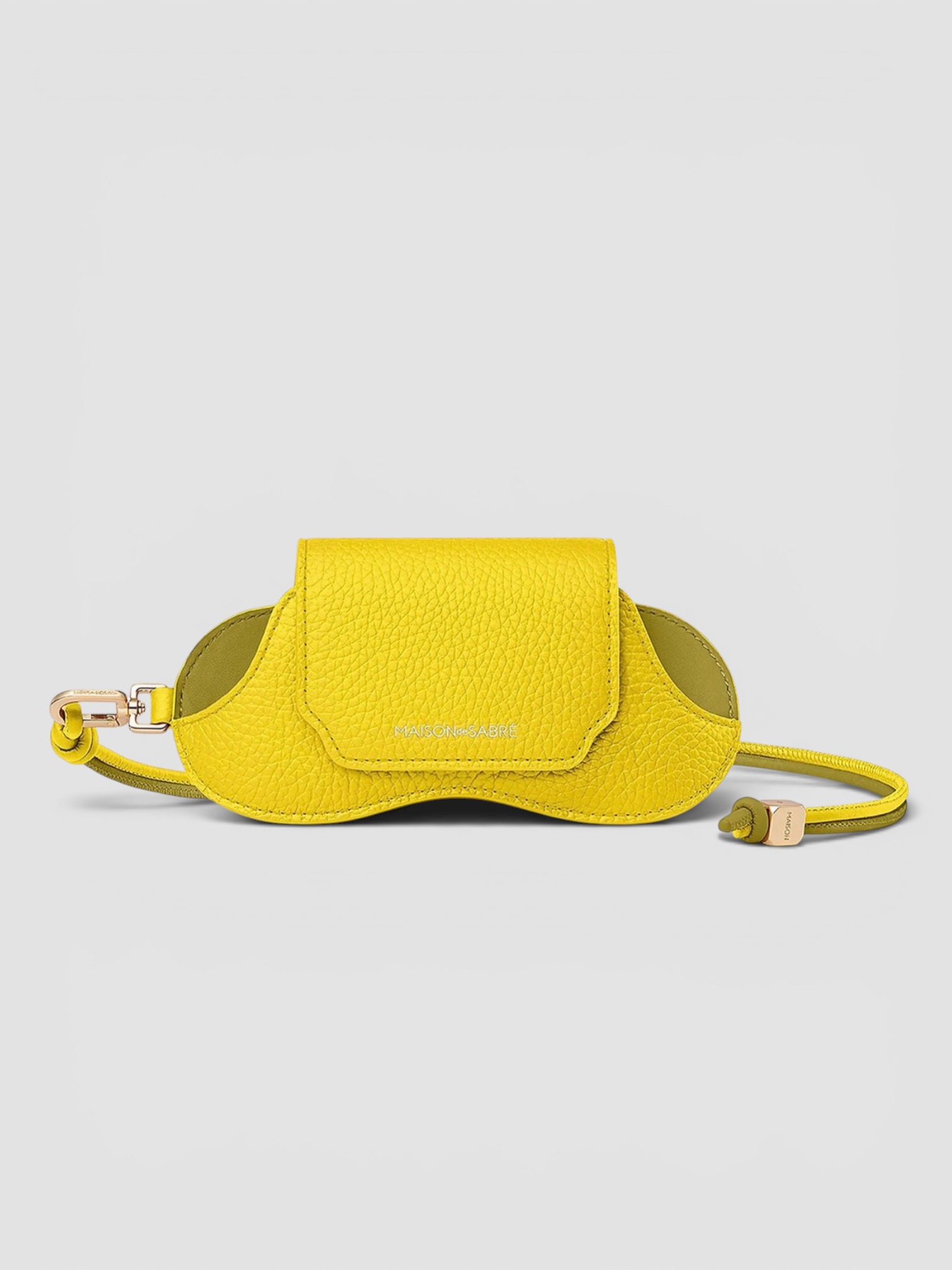 Maison de Sabré The Leather Sunglasses Sling Case in daisy martini.