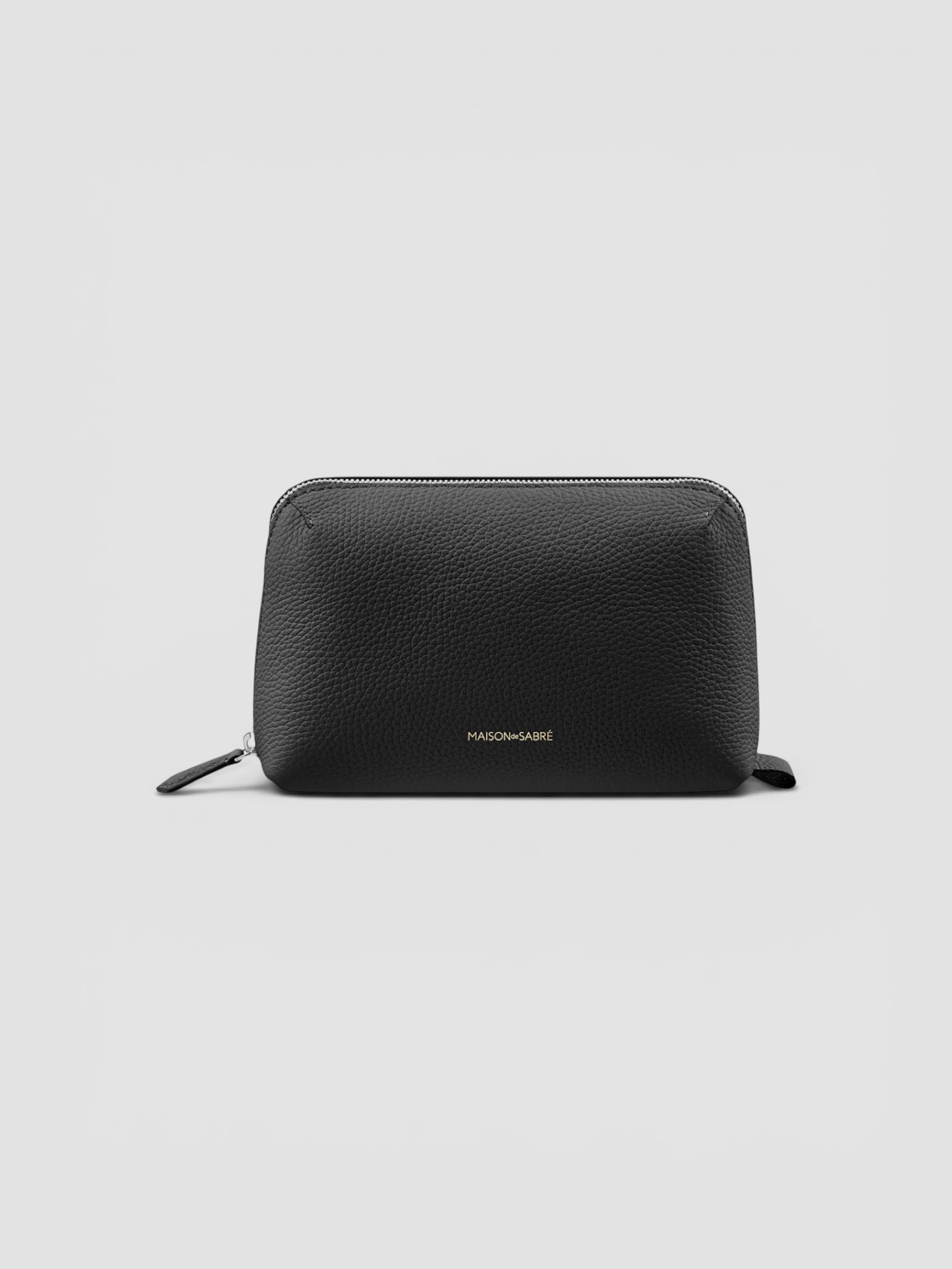 Maison de Sabré The Leather Tech Pouch in black.