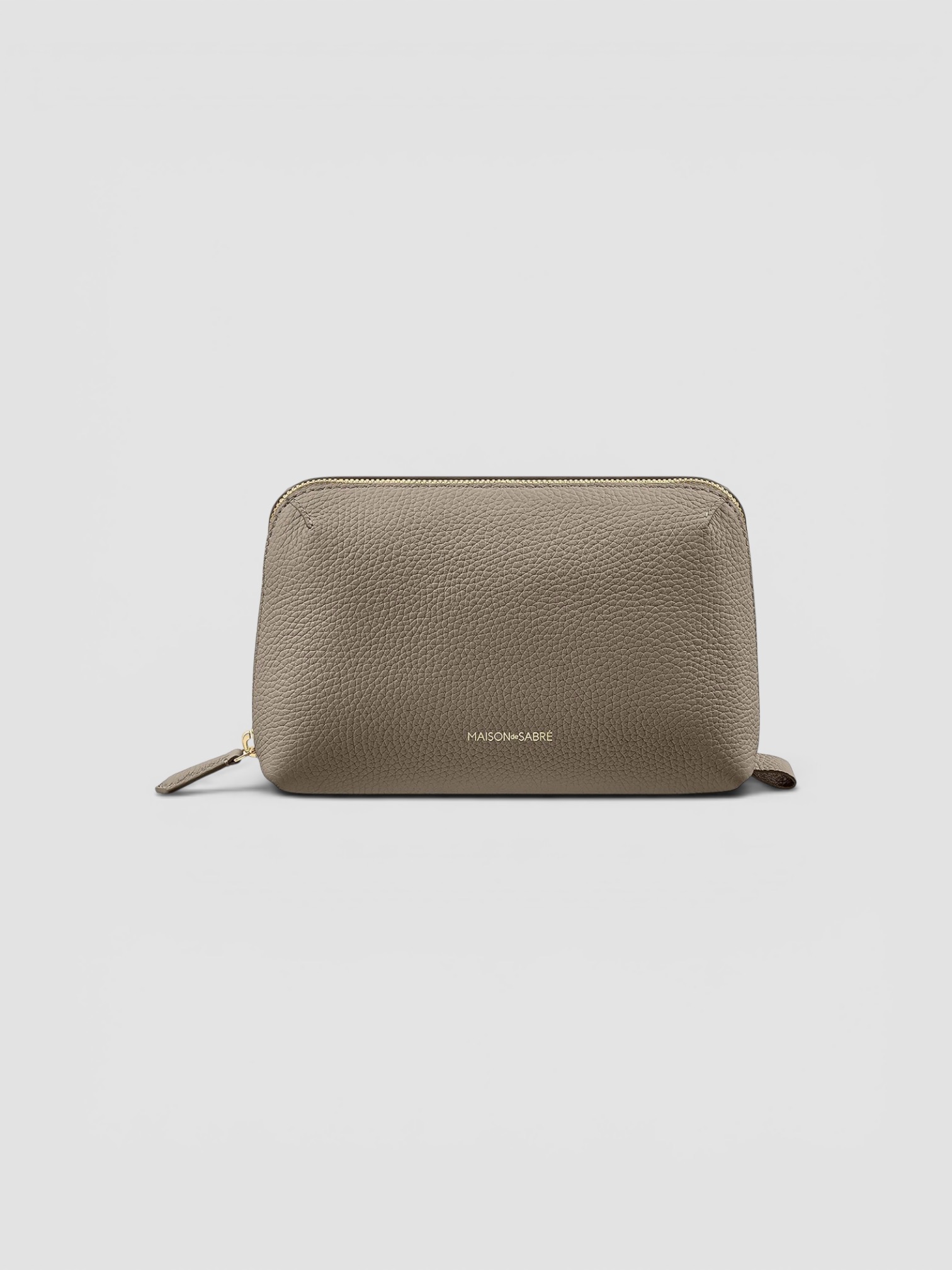 Maison de Sabré The Leather Tech Pouch in cashmere matcha.