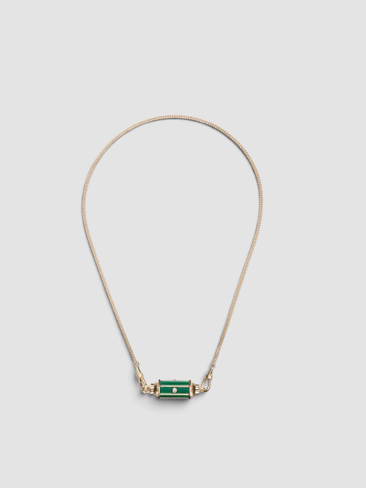 Marie Lichtenberg Baby Locket Necklace in gold.