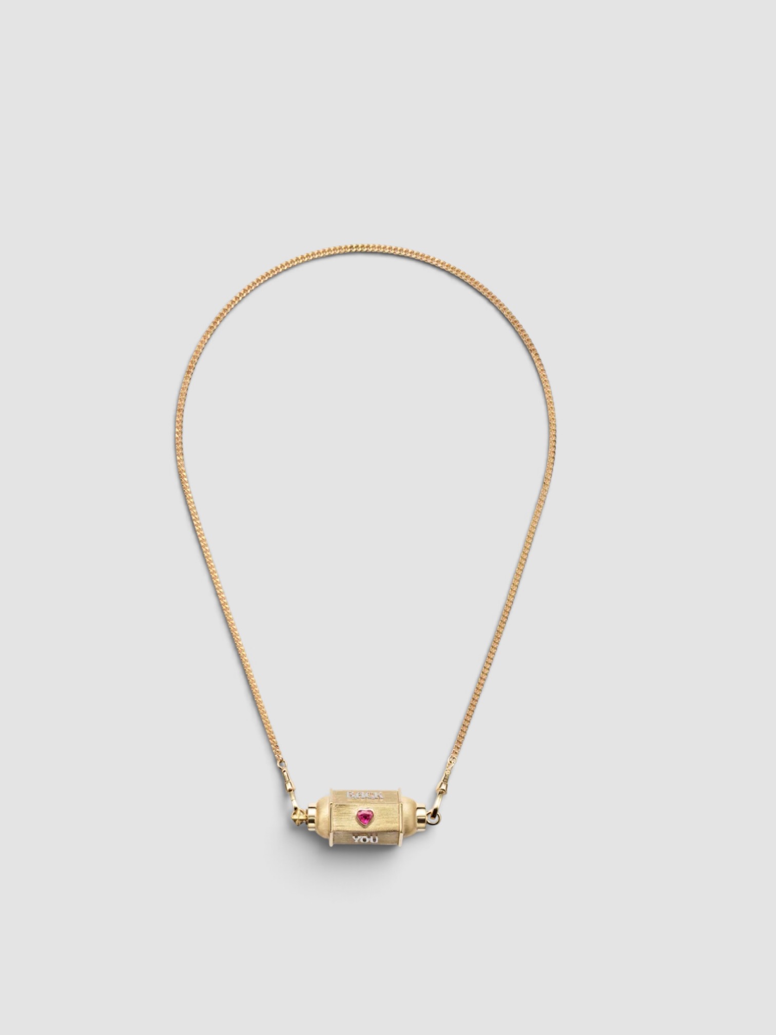 Marie Lichtenberg Love You Locket Necklace in gold.