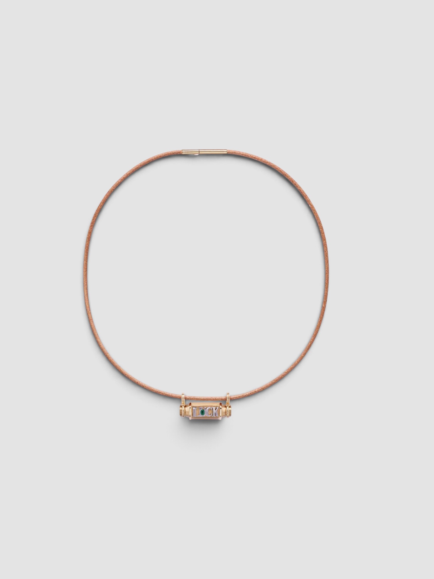 Marie Lichtenberg Luck Smash Locket Necklace in gold.
