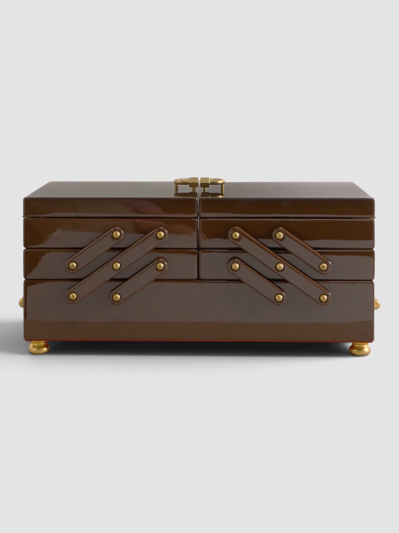 Marla Aaron The Everything Resin Jewelry Box in brown.
