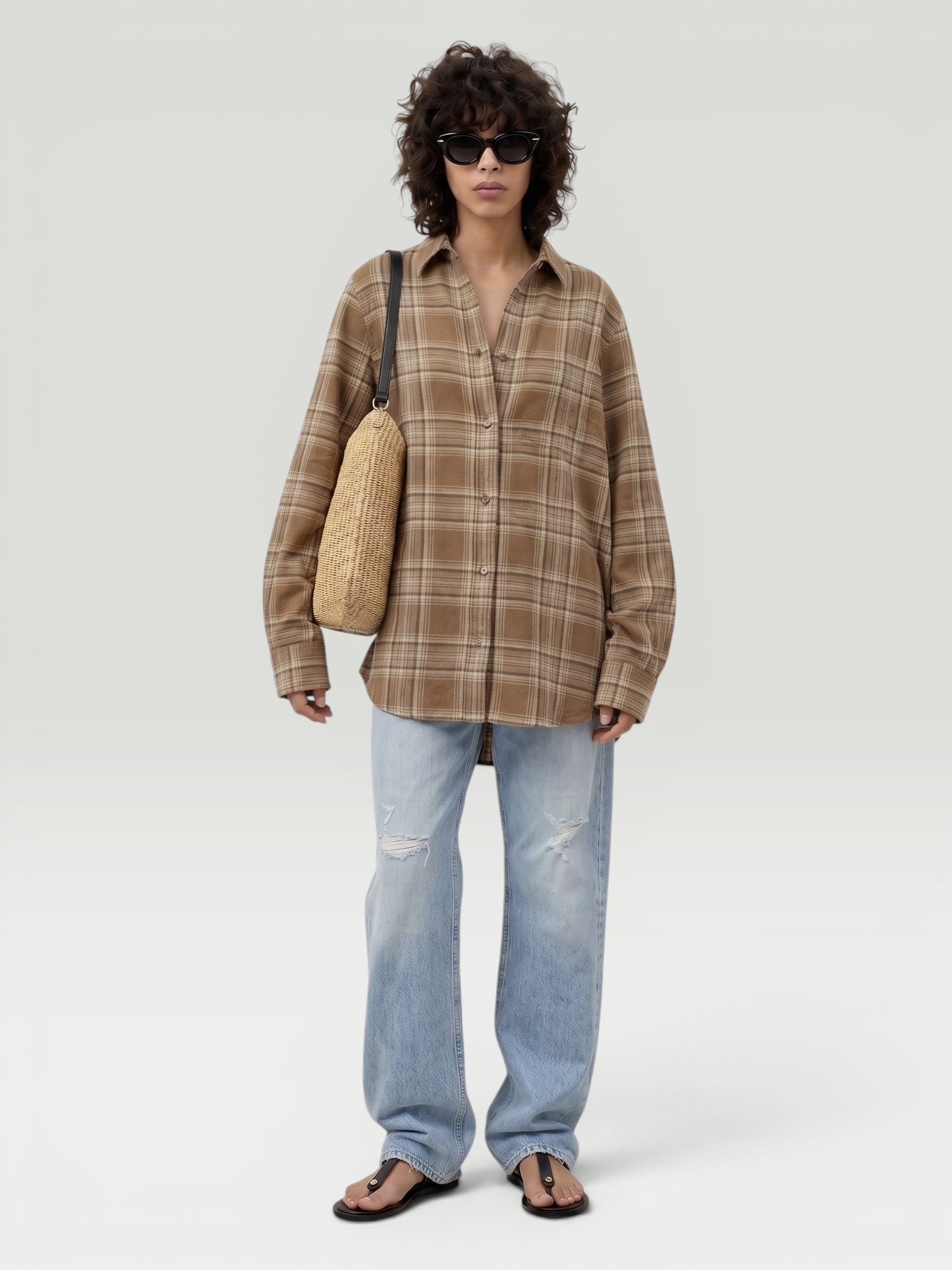 Matteau Voile Plaid Shirt in plaid.