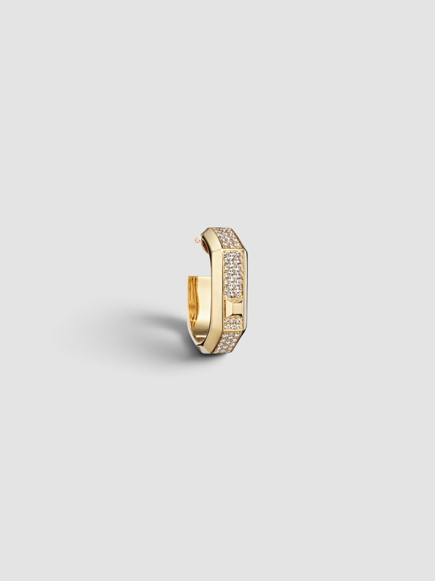 Messika Moderniste Single Hoop Earring in gold.