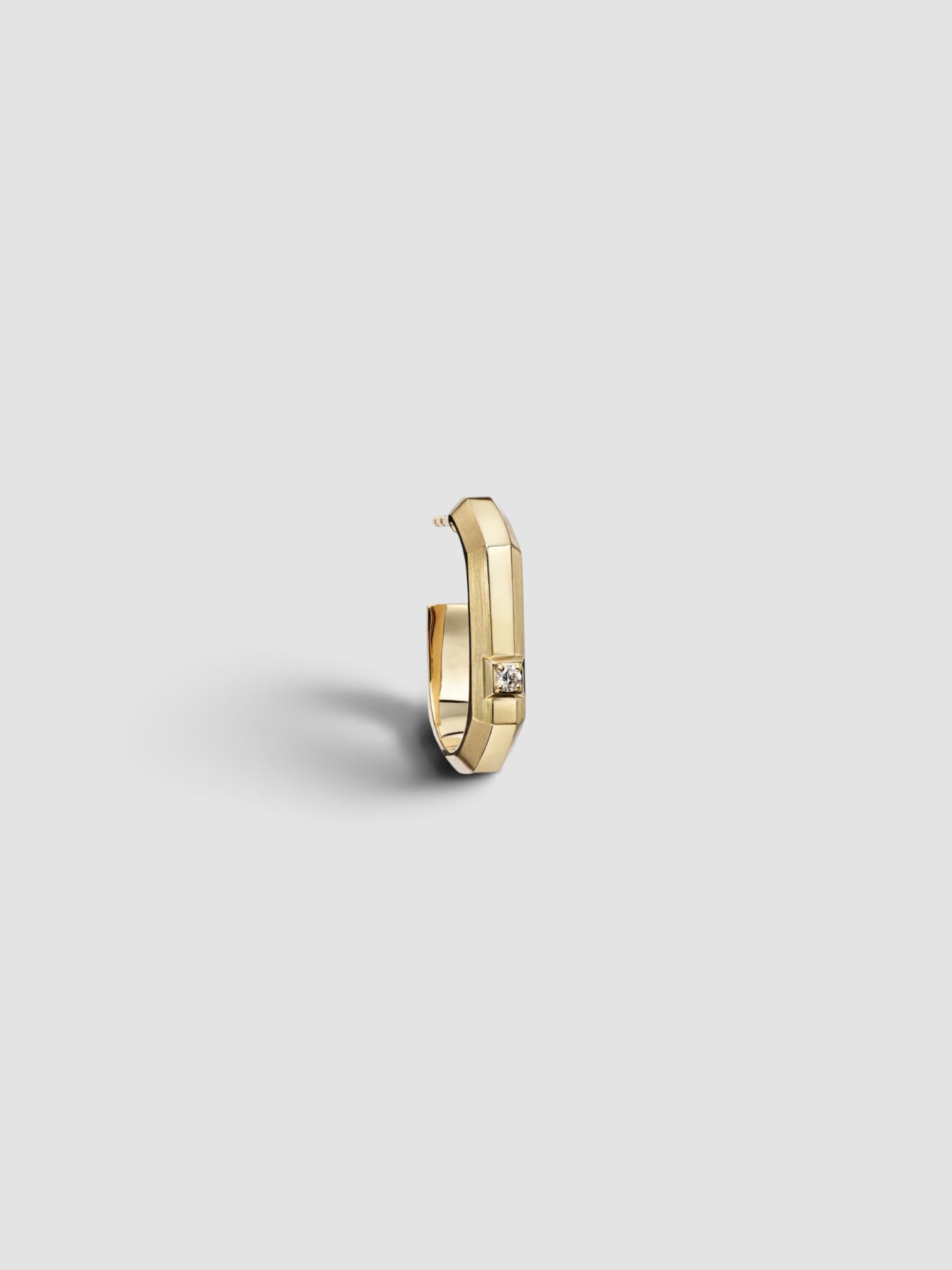 Messika Moderniste Small Single Hoop Earring in gold.