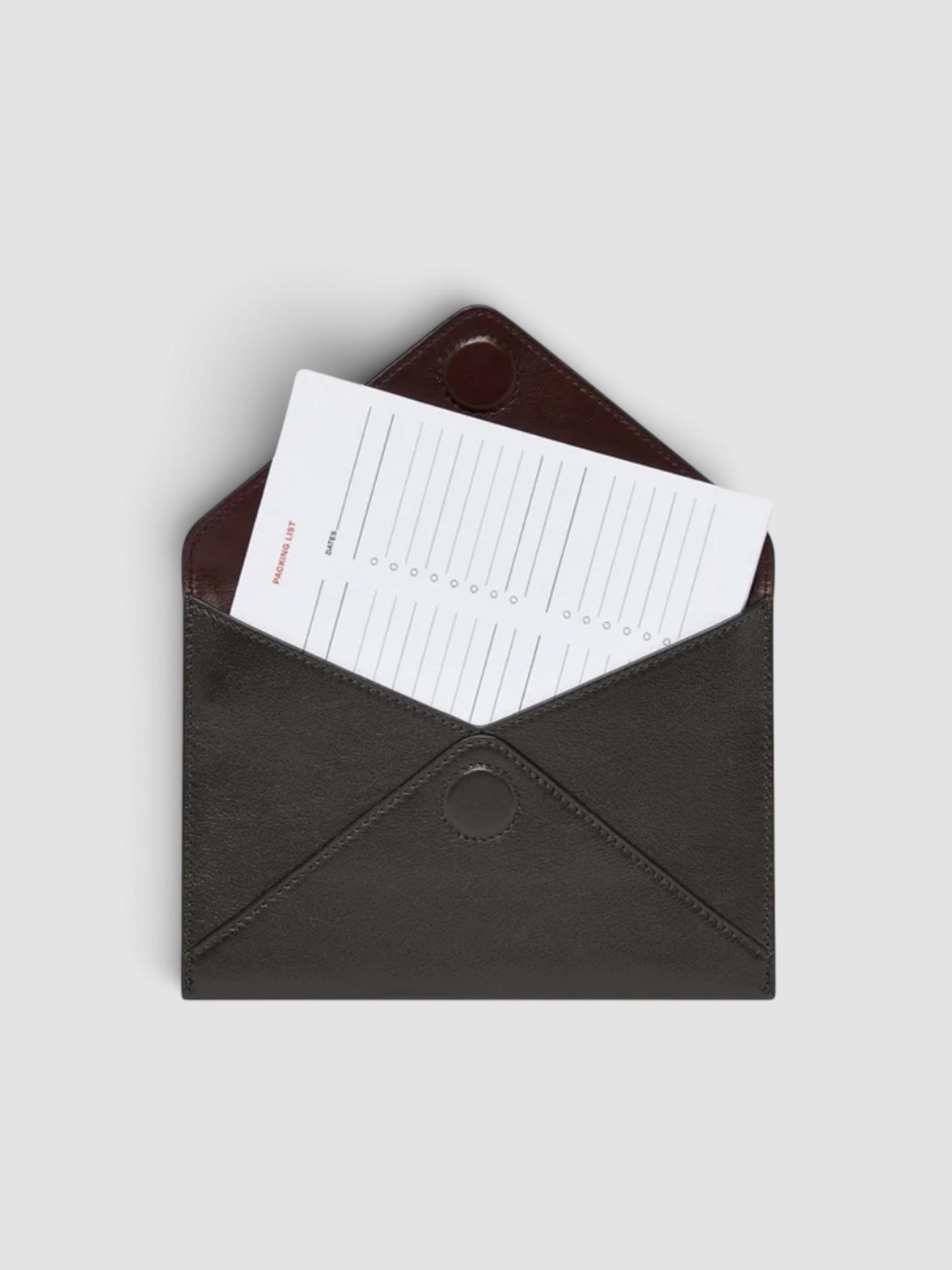 Métier A6 Envelope in anthracite.