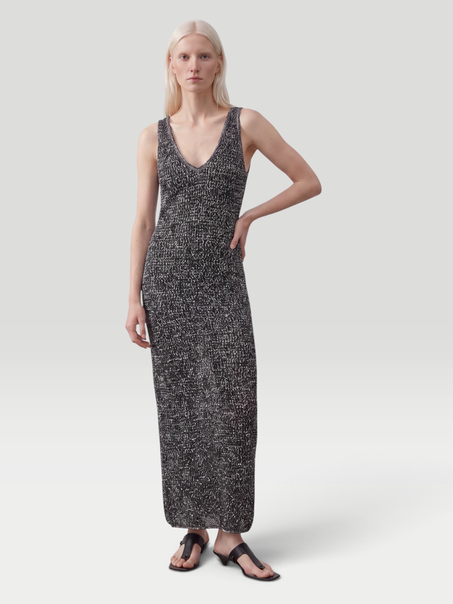 Missoni Embellished Mesh Maxi Dress in black. Styled by Sharon Lombardo for FDV Concierge.