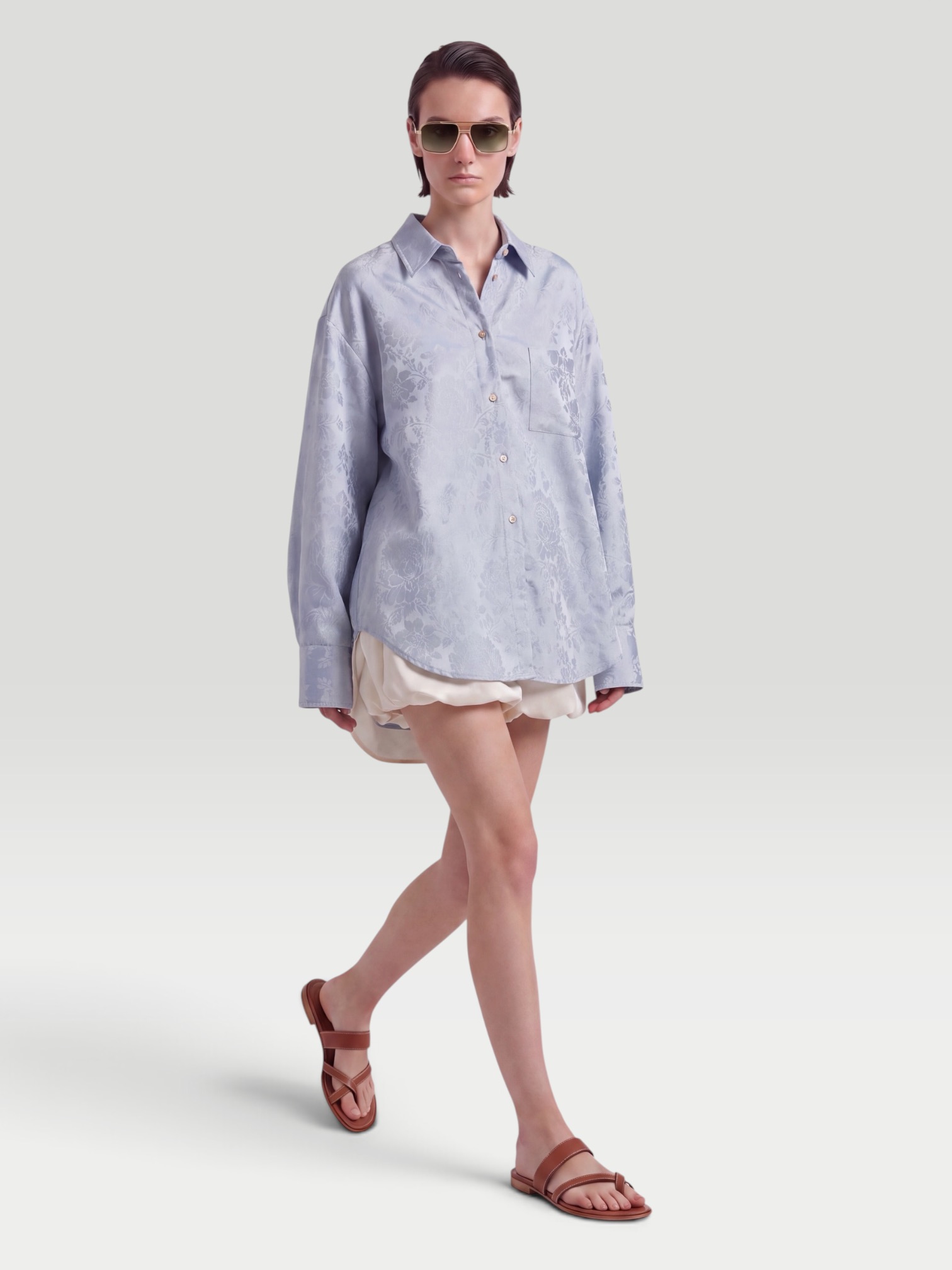 One Of Fidele Shirt in blue. Styled by Sharon Lombardo for FDV Concierge.