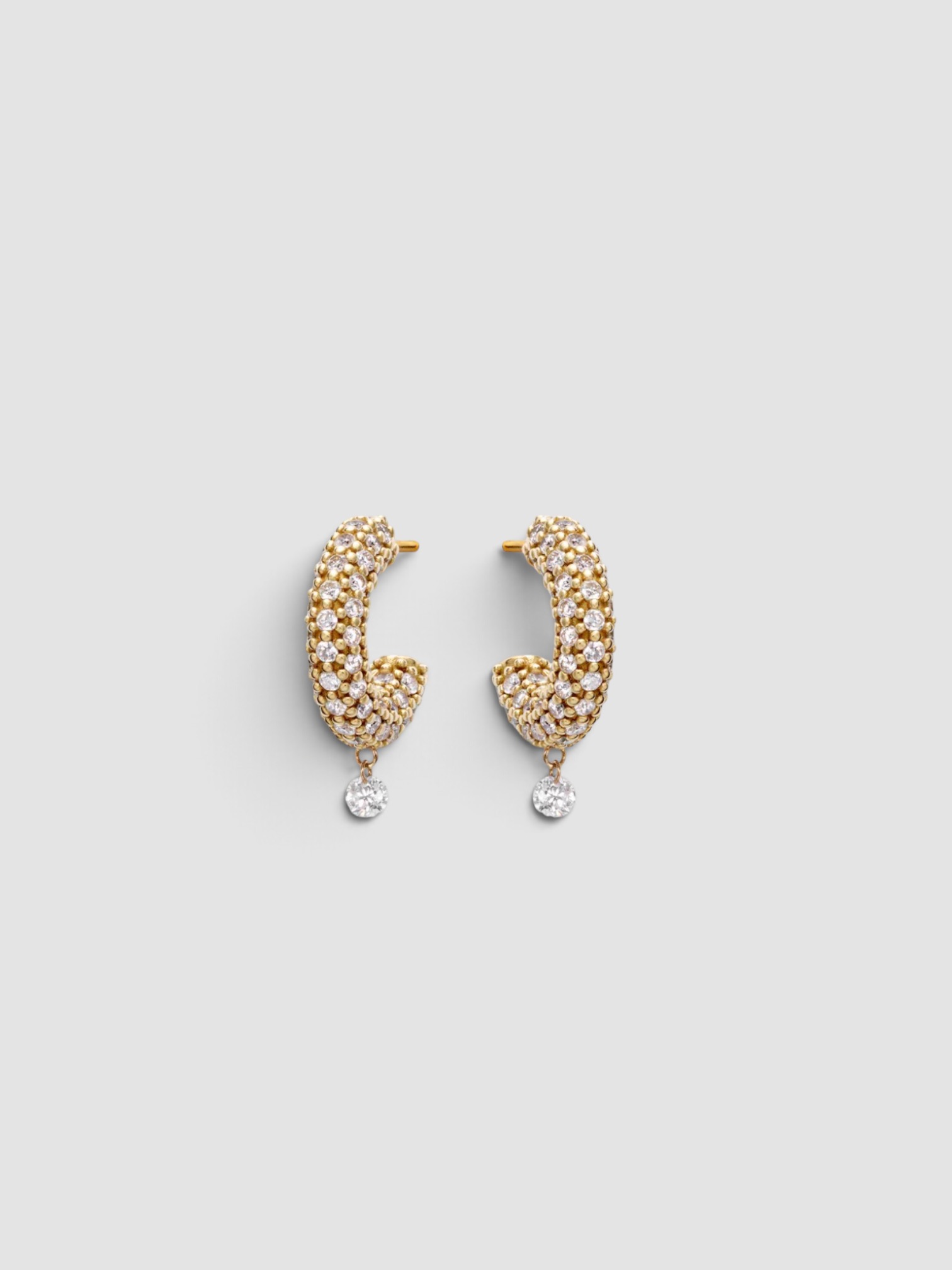 Persée Helios Hoop Earrings in gold.