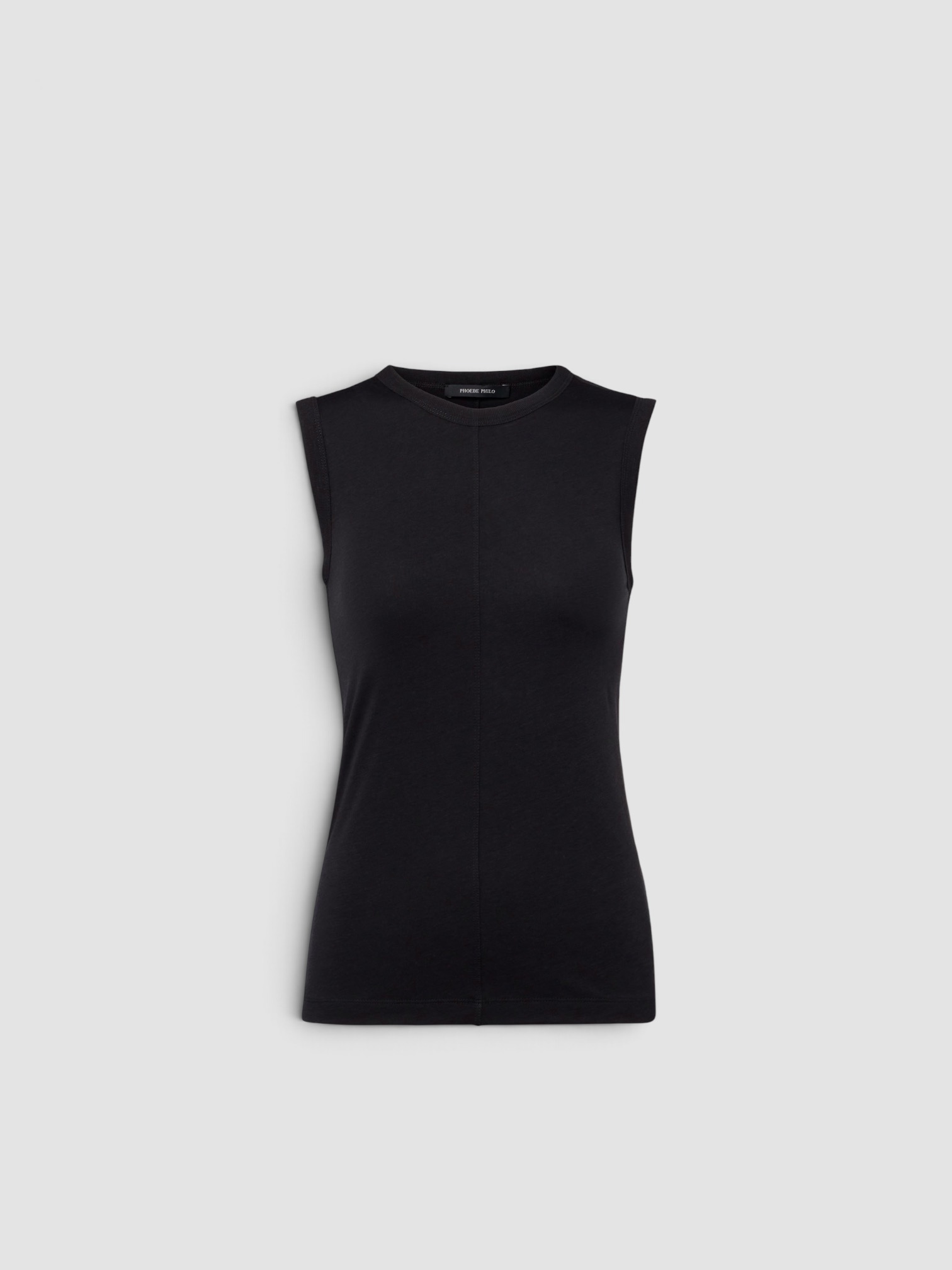 Phoebe Philo Cotton Tank Top in black. Styled by Sharon Lombardo for FDV Concierge.