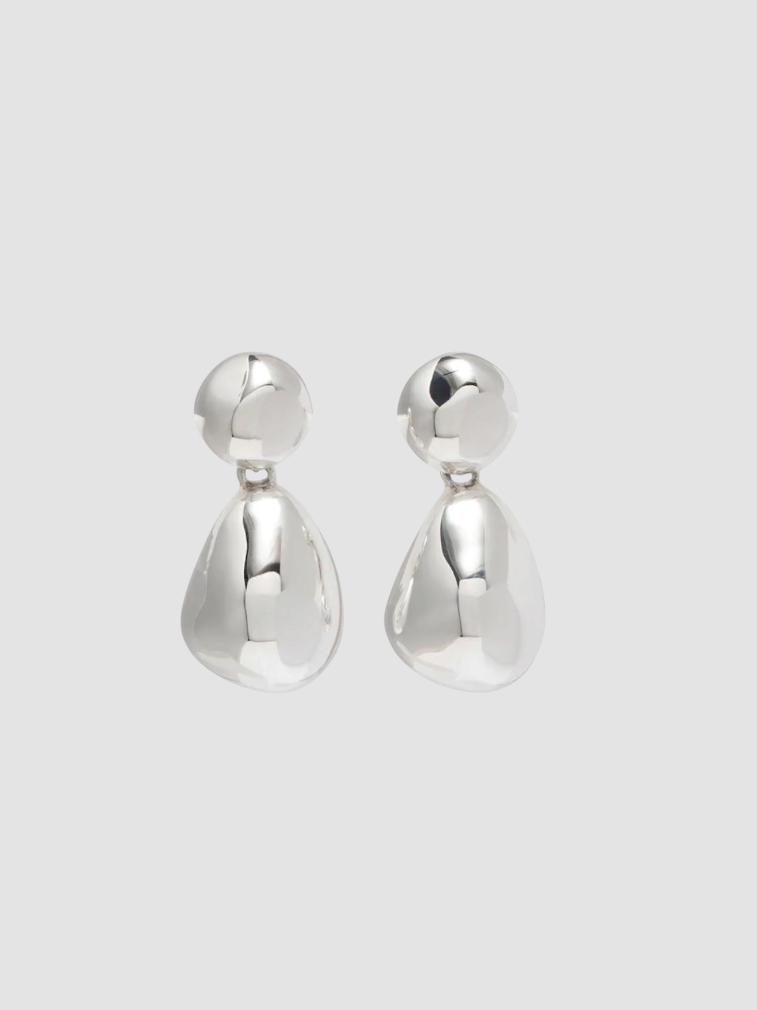 Phoebe Philo Double Ball Sterling Silver Earrings in silver.
