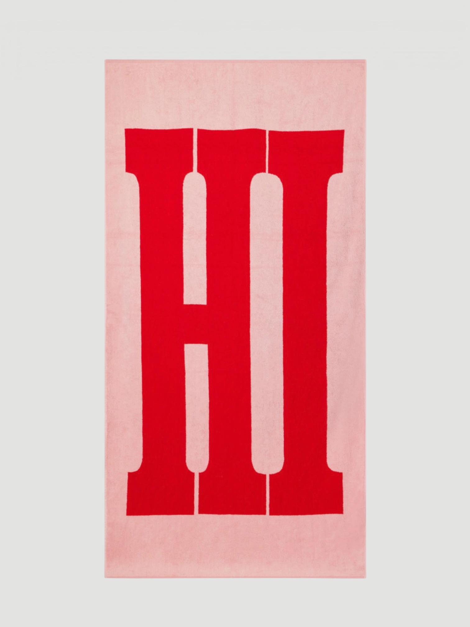 Phoebe Philo HI Cotton-Jacquard Towel in pink.