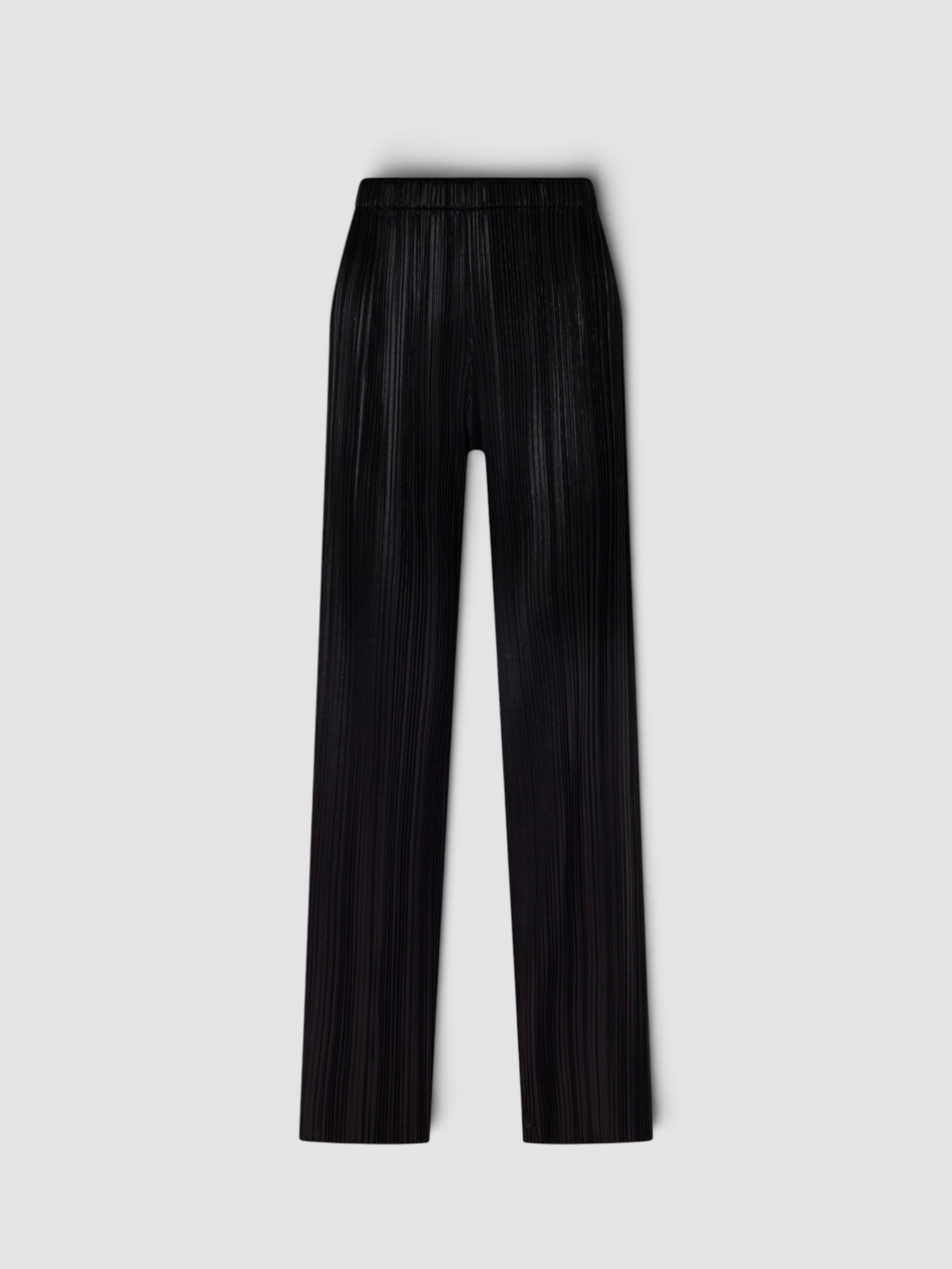 Phoebe Philo Razor Pleated Straight-Leg Pants in black, worn with Phoebe Philo Razor Pleated Tank. Styled by Sharon Lombardo for FDV Concierge.
