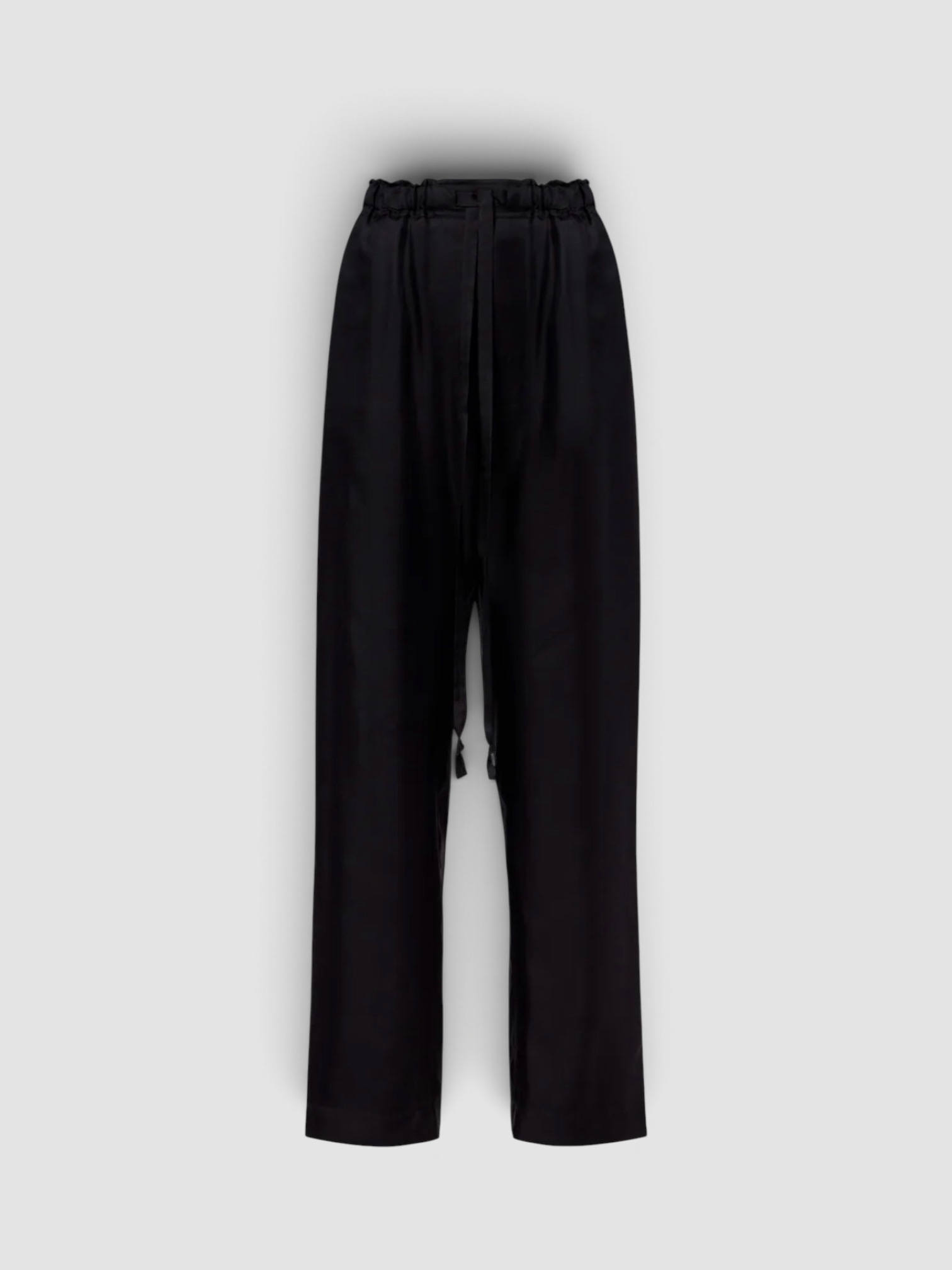 Phoebe Philo Silk Twill Wide-Leg Pants in black. Styled by Sharon Lombardo for FDV Concierge.