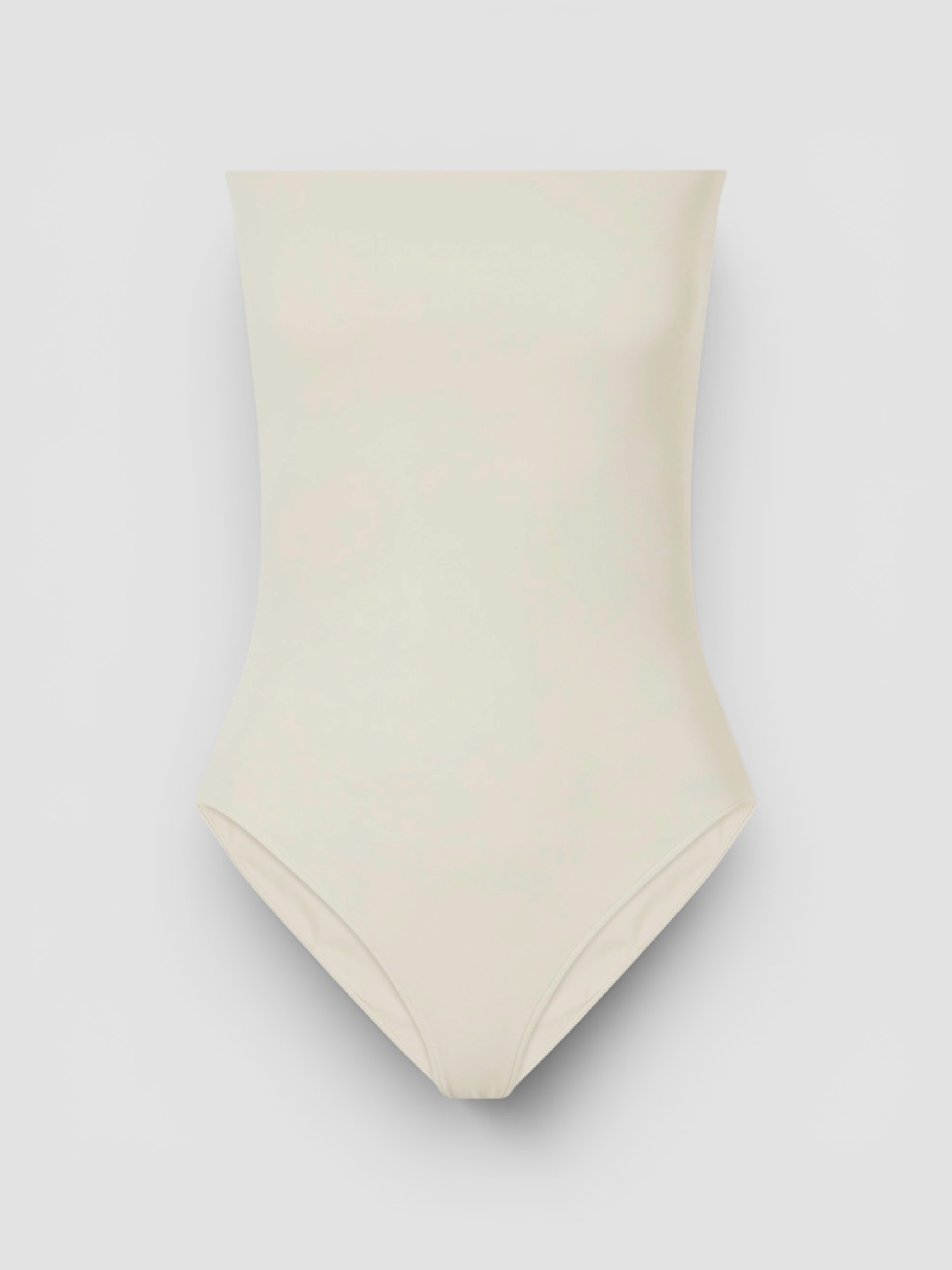 Phoebe Philo Stretch-Jersey Swimsuit in ecru. Styled by Sharon Lombardo for FDV Concierge.