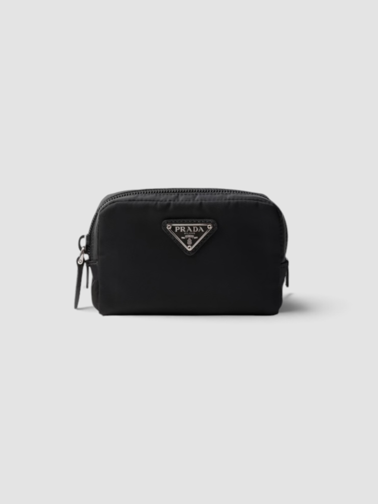 Prada Micro Re-Nylon Pouch in black.