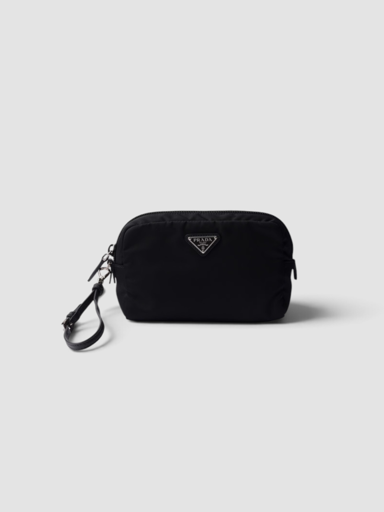 Prada Small Re-Nylon Pouch in black.