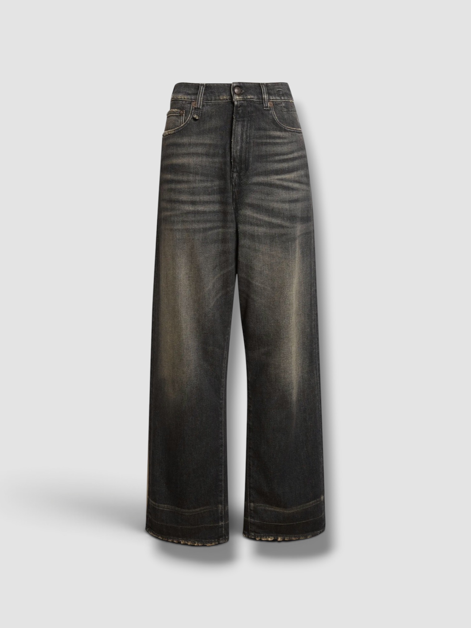 R13 Venti Baggy Wide Leg Jeans in faded black. Styled by Sharon Lombardo for FDV Concierge.