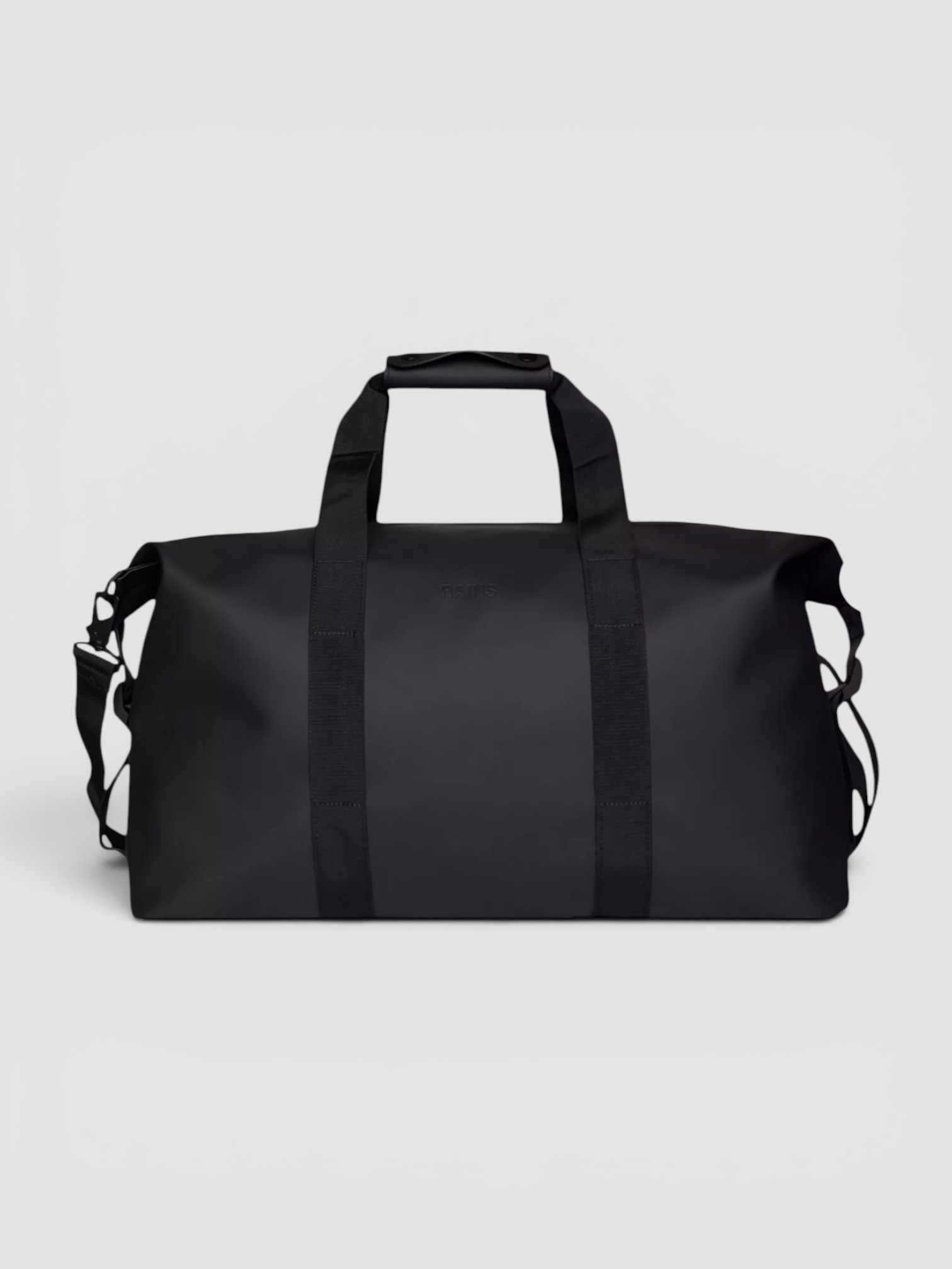 Rains Hilo Waterproof Coated-Shell Bag in black.
