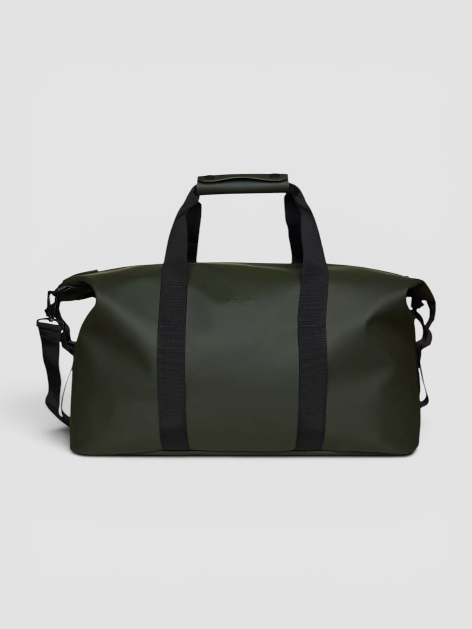 Rains Hilo Waterproof Coated-Shell Bag in green.