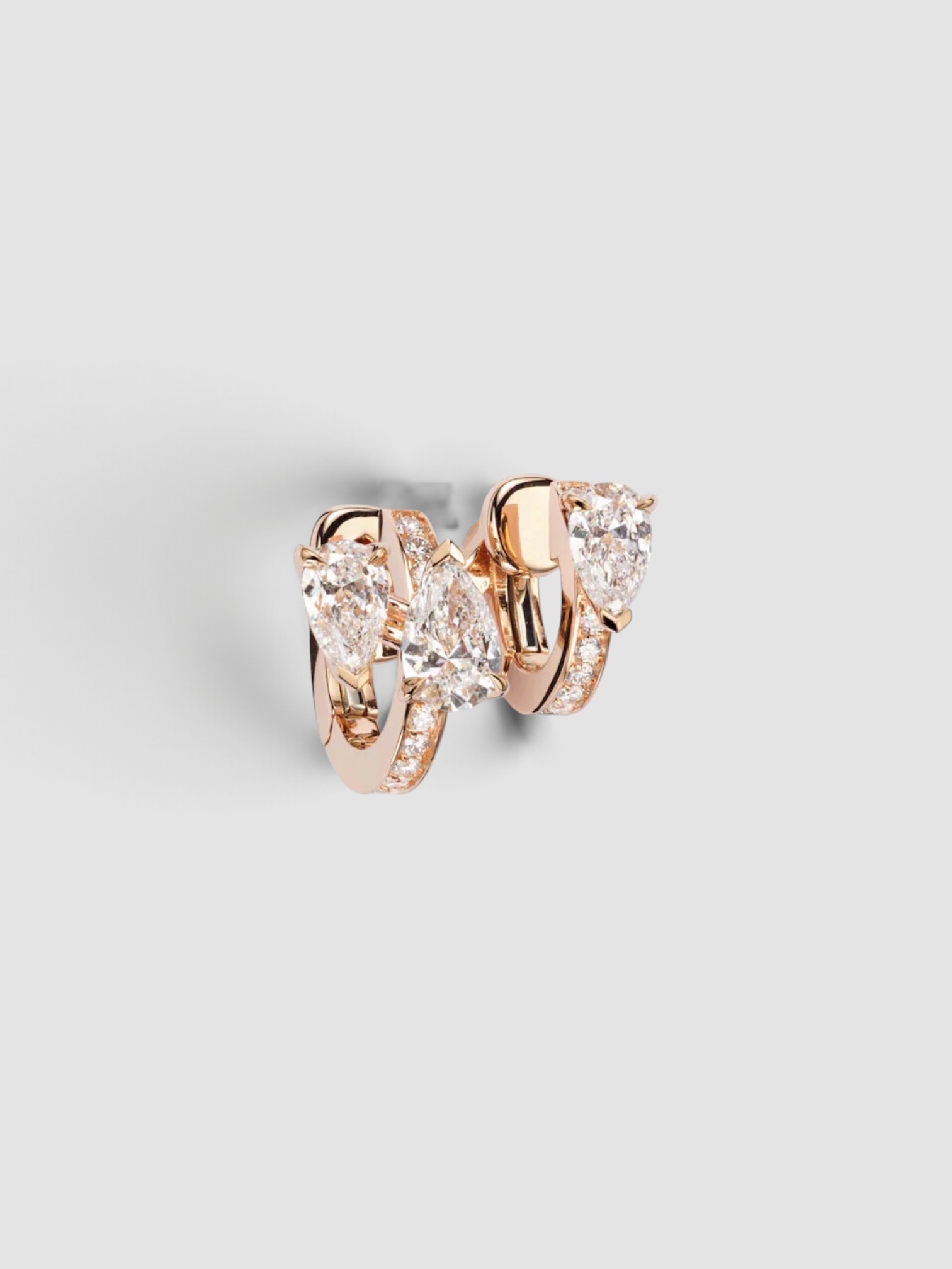Repossi Serti Sur Vide Single Ear Cuff in gold.
