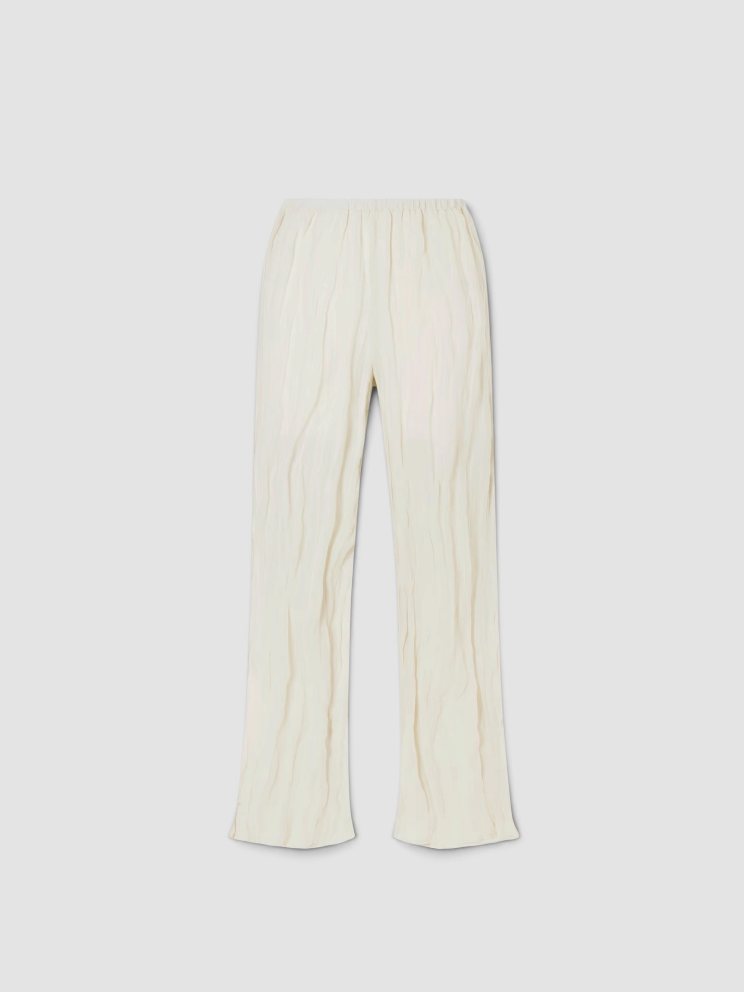 Róhe Crinkled Cotton-Blend Wide-Leg Pants in cream. Styled by Sharon Lombardo for FDV Concierge.