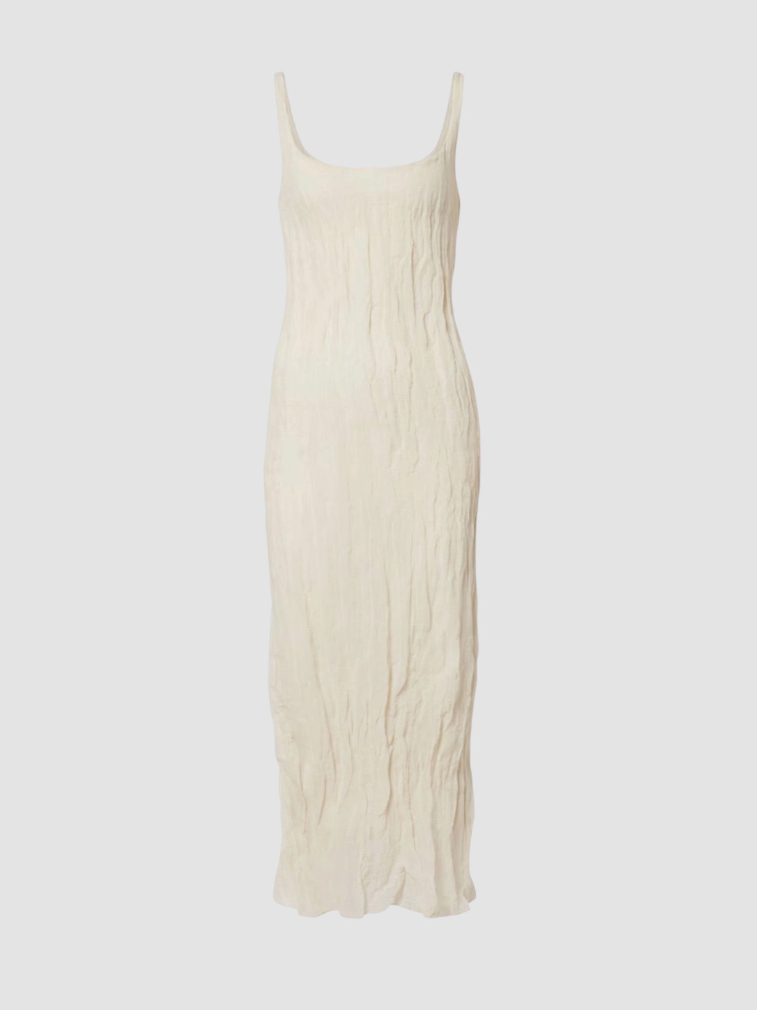 Róhe Textured Square Neck Dress in cream. Styled by Sharon Lombardo for FDV Concierge.