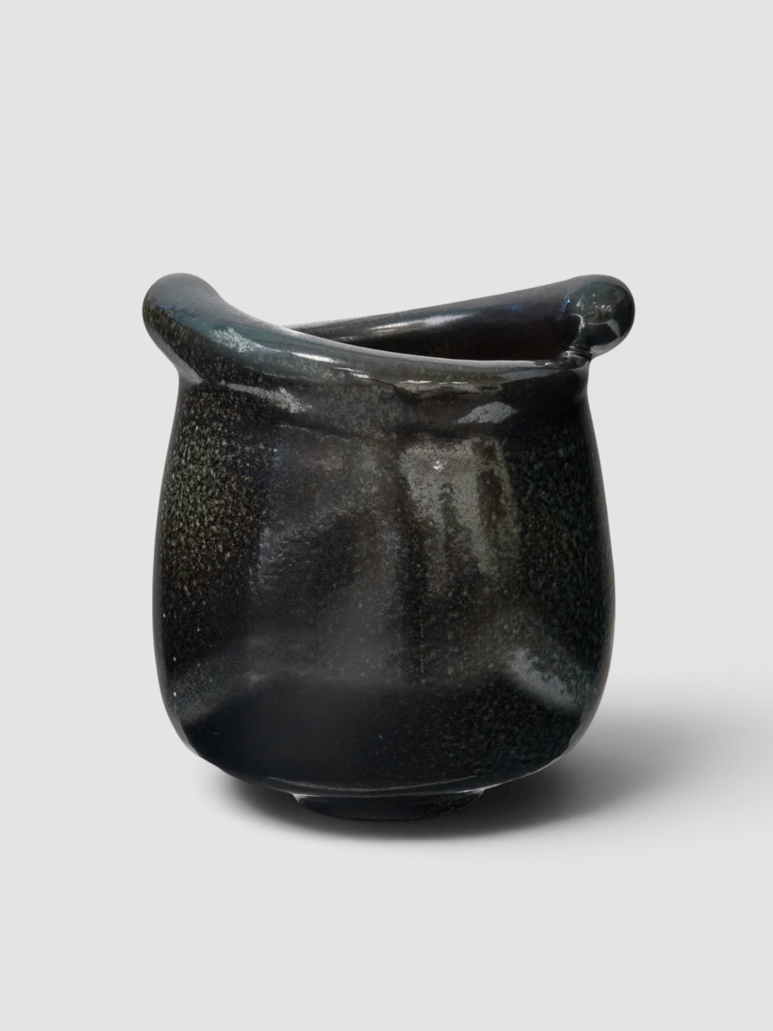 Ruth King Spurs Hand-Built Ceramic Bowl in black.