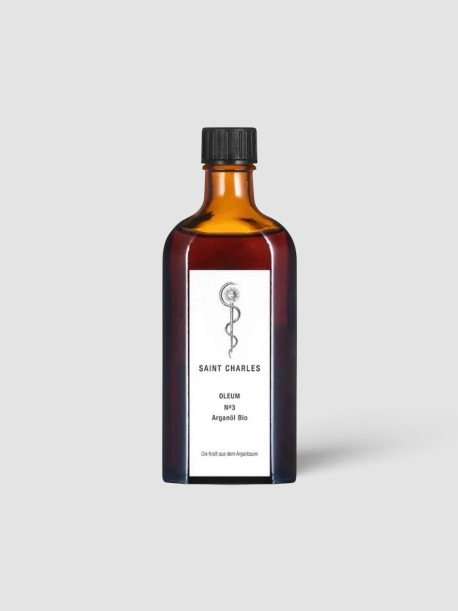 Saint Charles Argan Oil in amber.