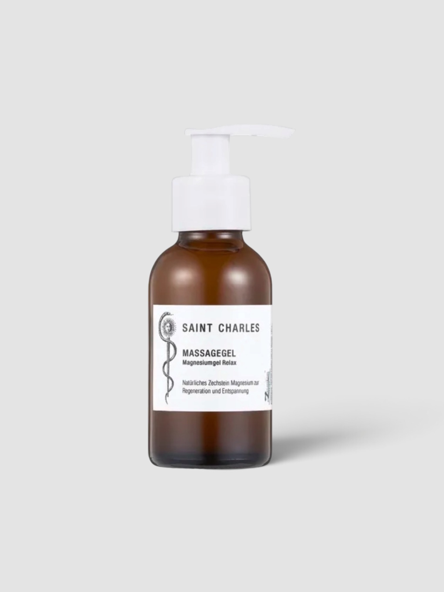Saint Charles Magnesium Gel Relax in amber.
