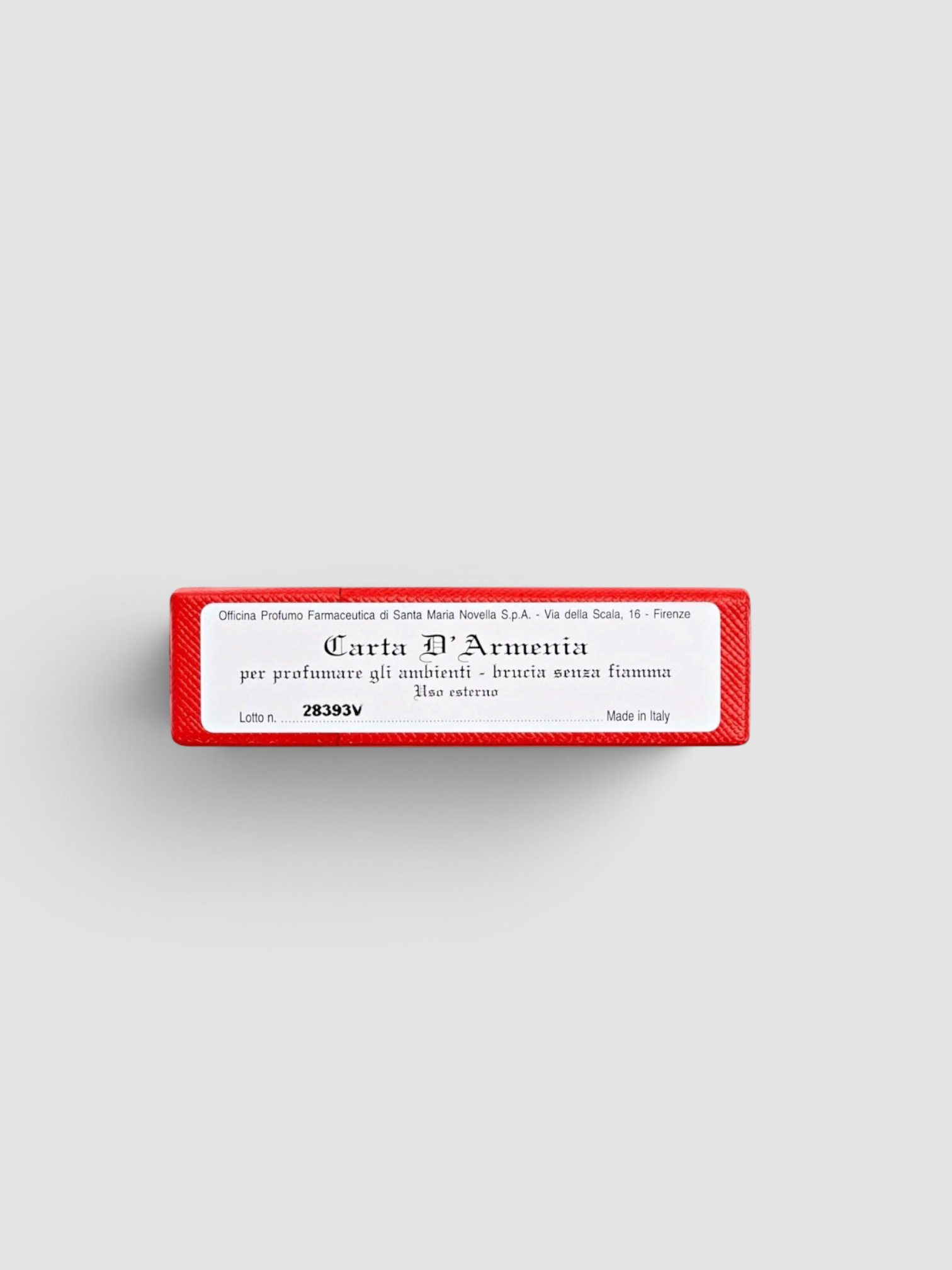 Santa Maria Novella Carta d'Armenia in red.