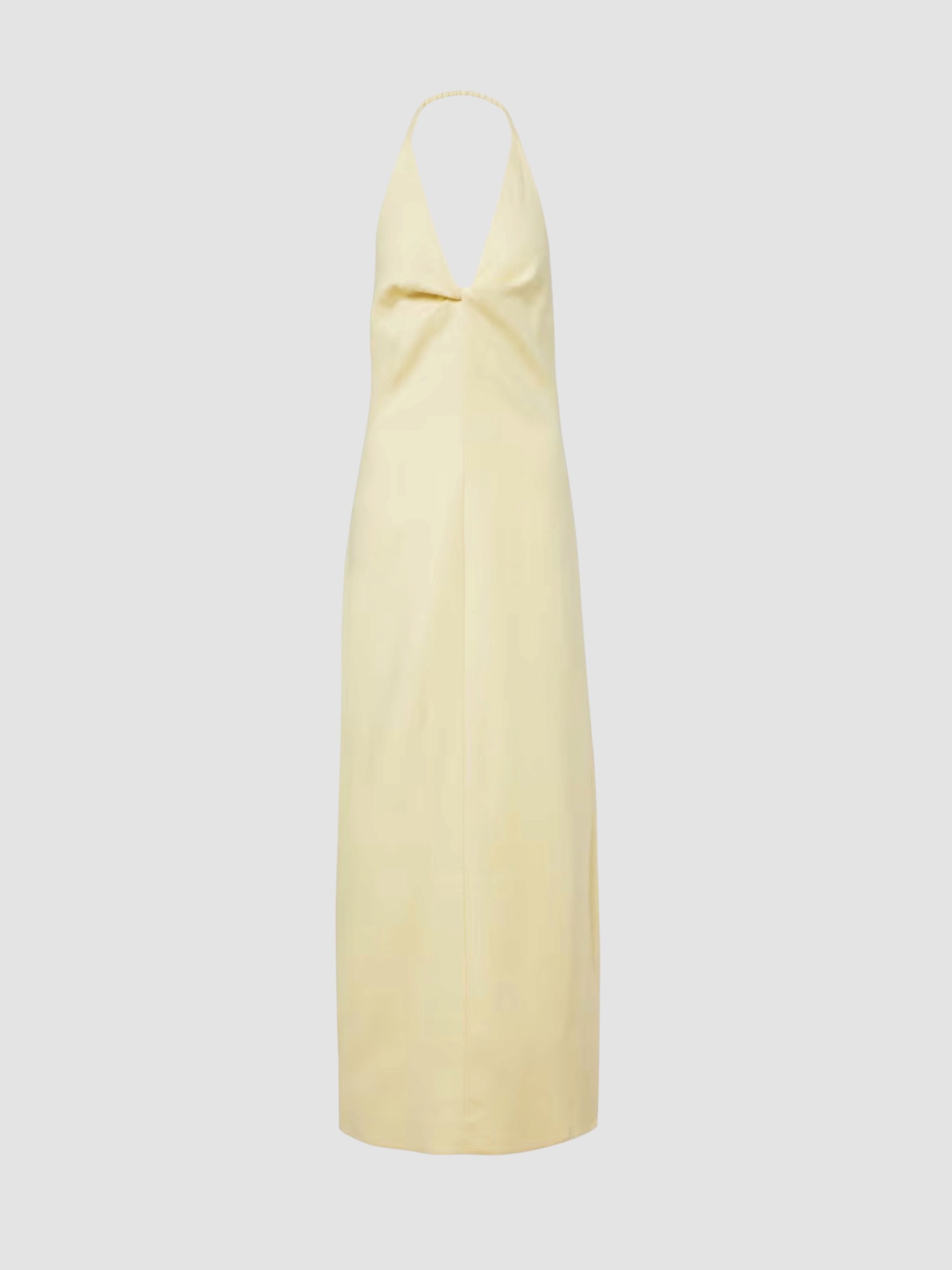 SIR Halterneck Linen Maxi Dress in yellow. Styled by Sharon Lombardo for FDV Concierge.