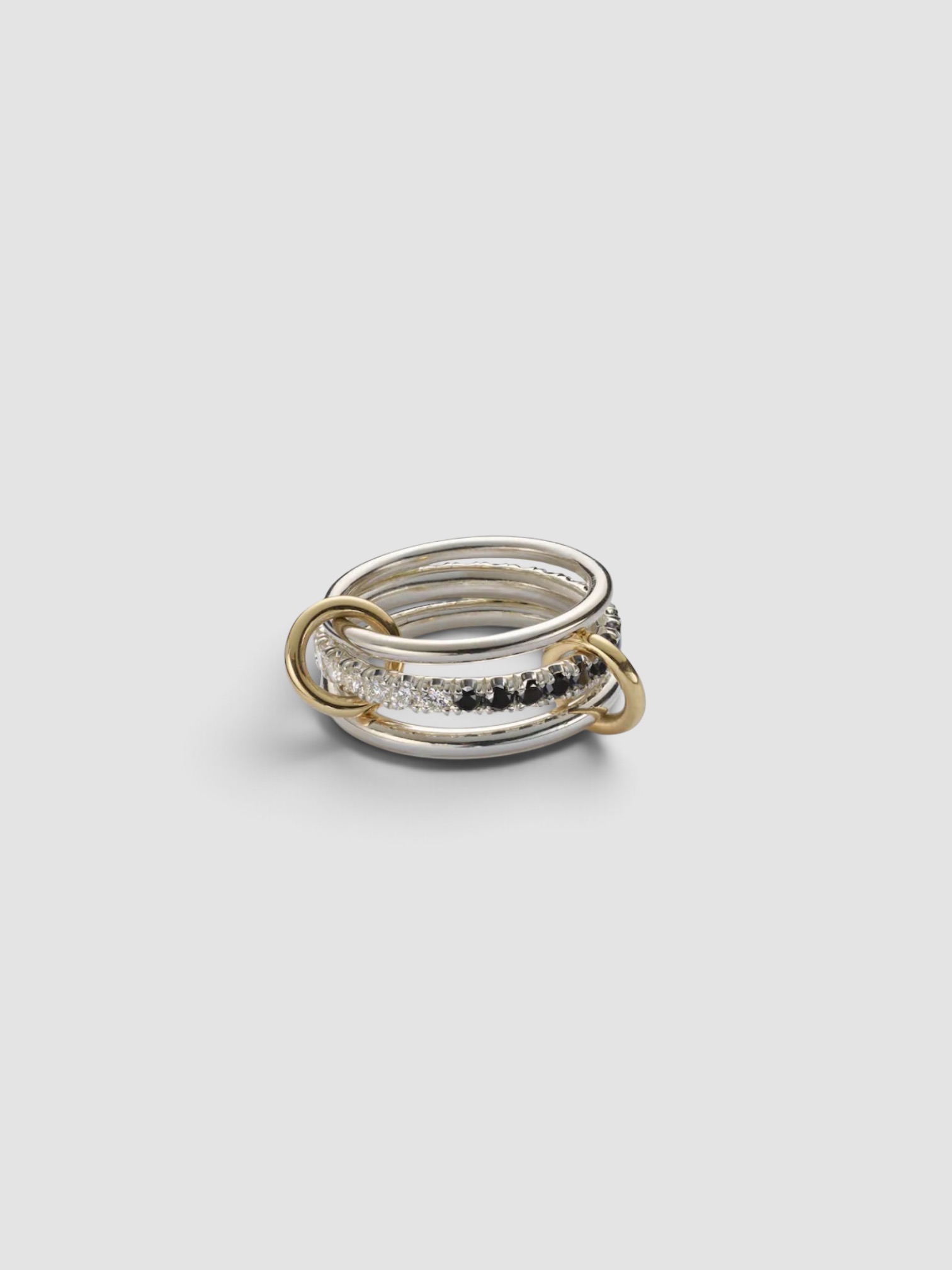 Spinelli Kilcollin Petunia Eclipse Ring in silver, worn with Kallmeyer Gillian Drawstring Dress, Dries Van Noten Flat Sandal, Spinelli Kilcollin Amaryllis Ring. Styled by Sharon Lombardo for FDV Concierge.