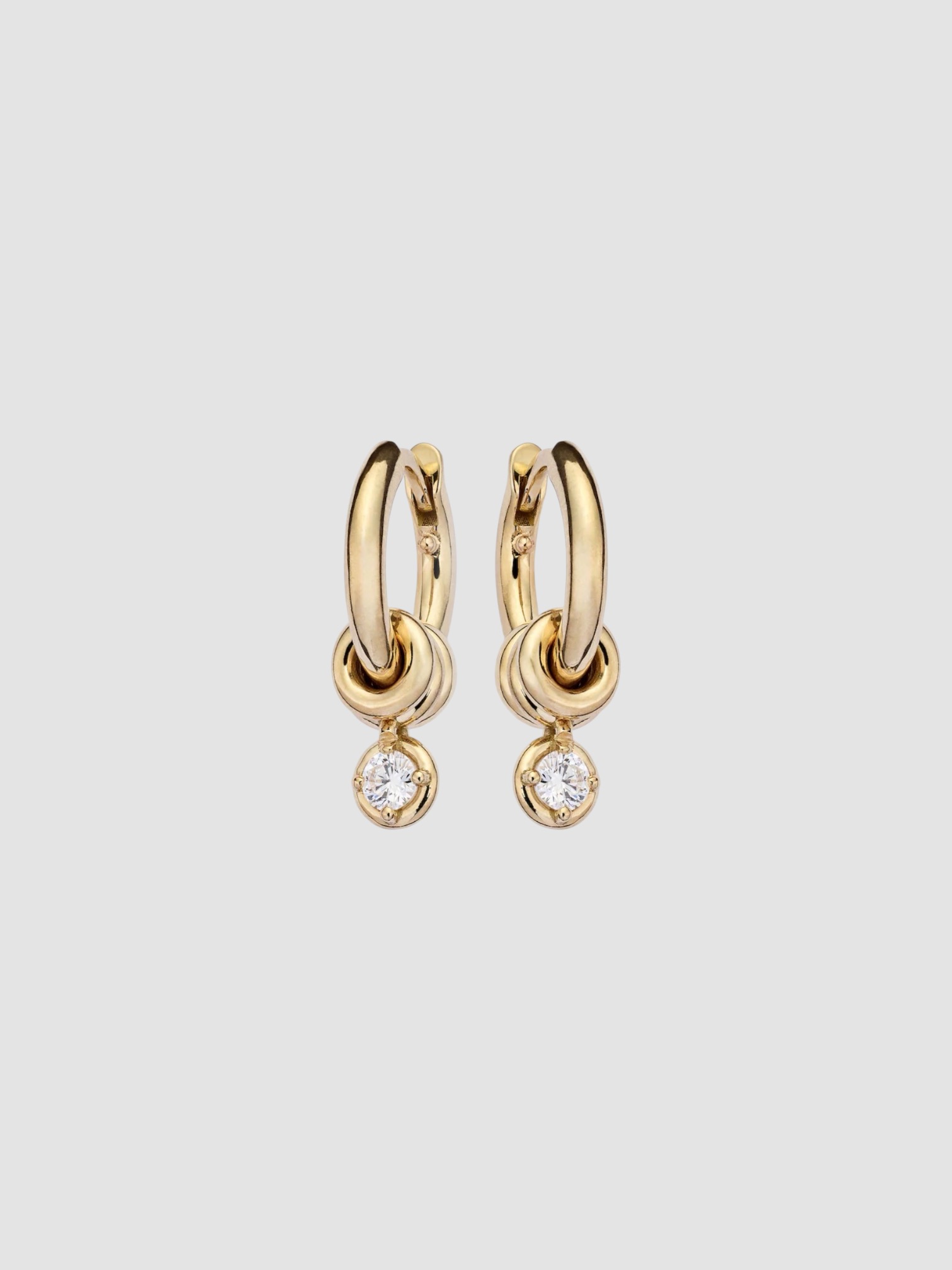 Spinelli Kilcollin Zahra Micro Hoop Earrings in gold.