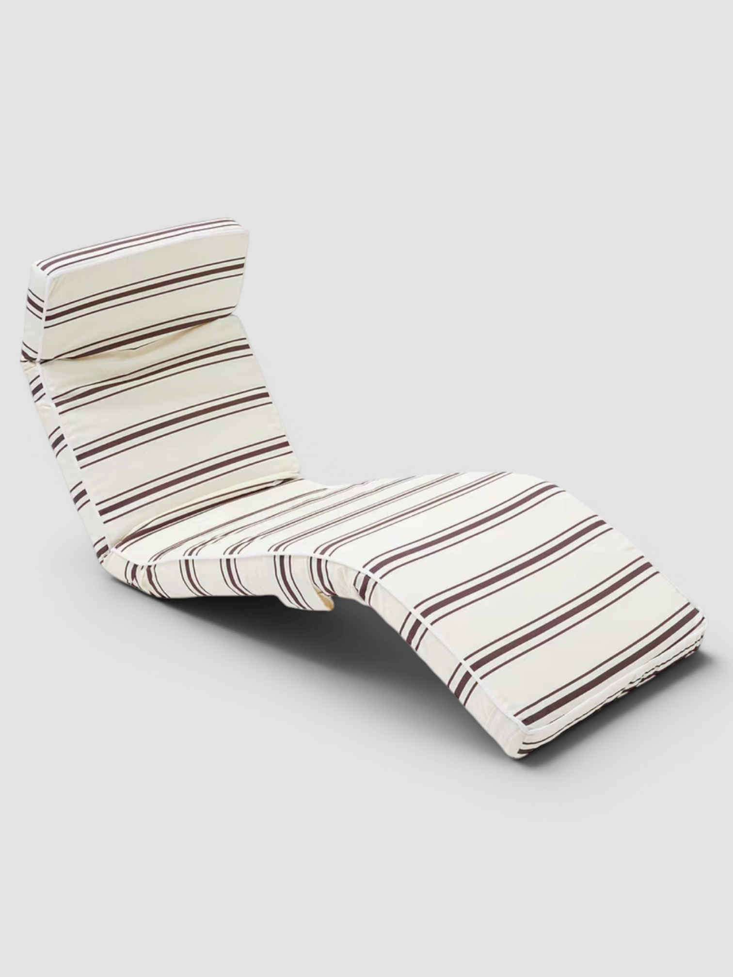 Sunnylife Lounger Chair in charcoal stripe.