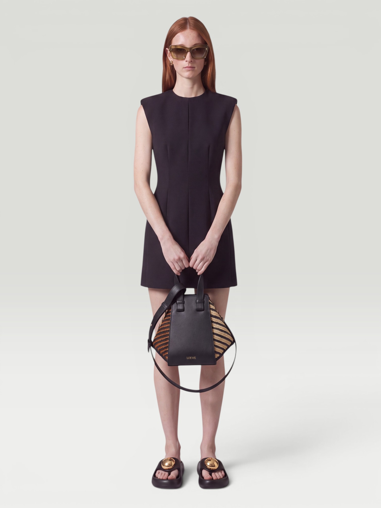 The Frankie Shop Bryn Minidress in black. Styled by Sharon Lombardo for FDV Concierge.