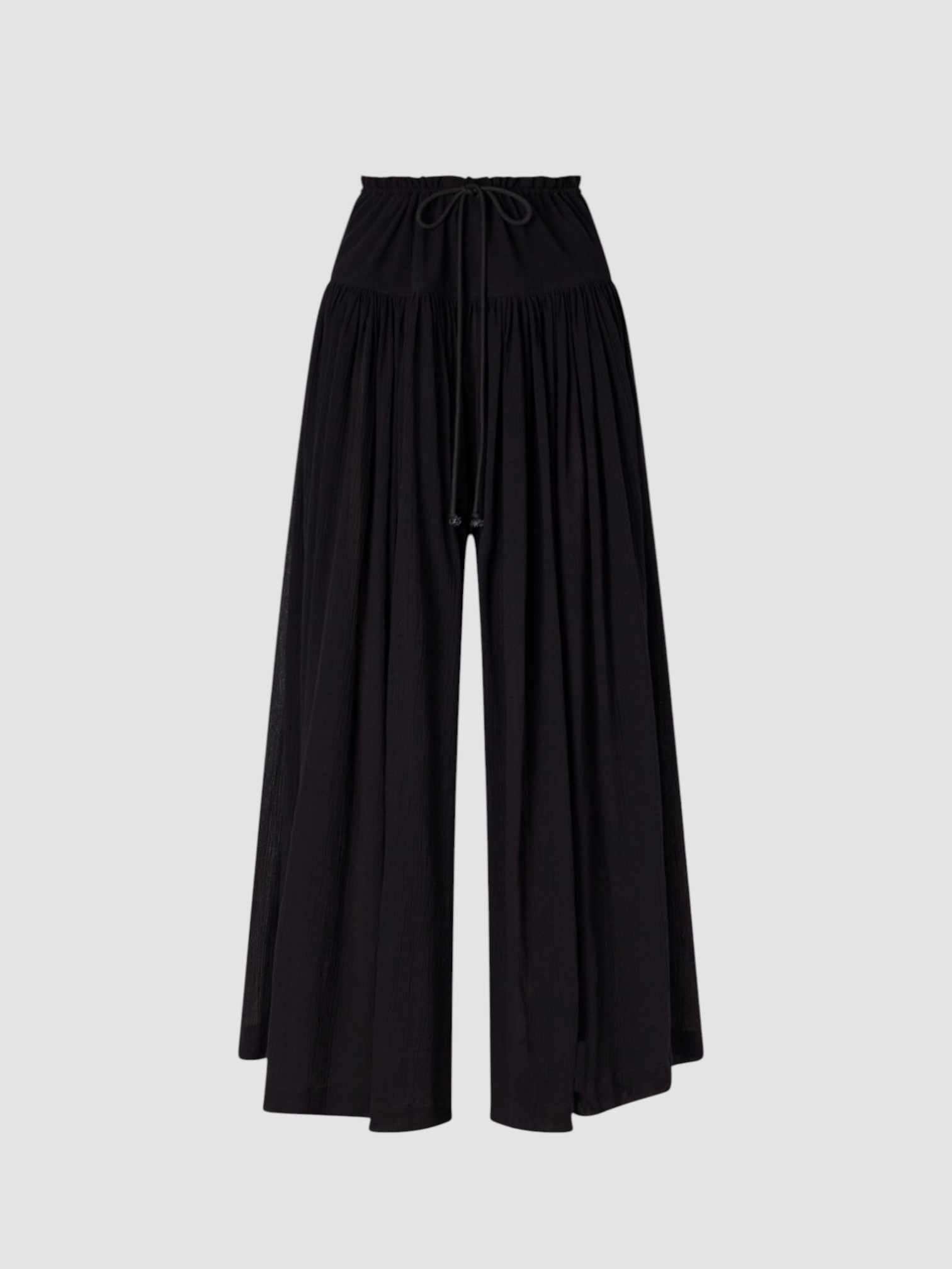 The Row Berenice Cotton Cheesecloth Pants in black. Styled by Sharon Lombardo for FDV Concierge.