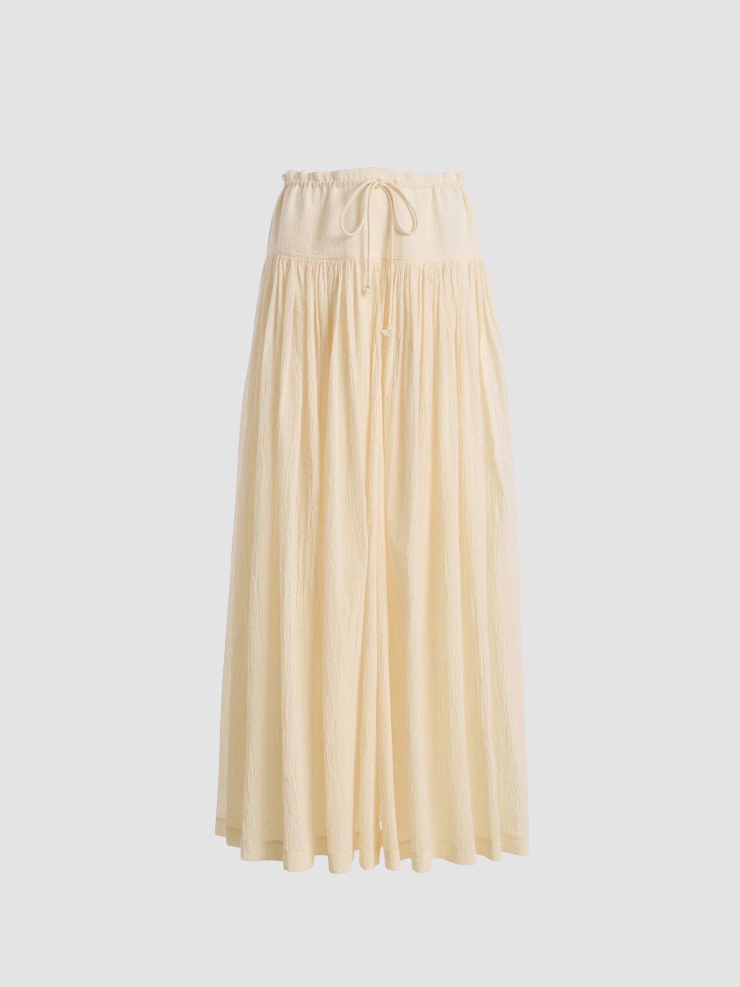 The Row Berenice Cotton Cheesecloth Pants in cream. Styled by Sharon Lombardo for FDV Concierge.