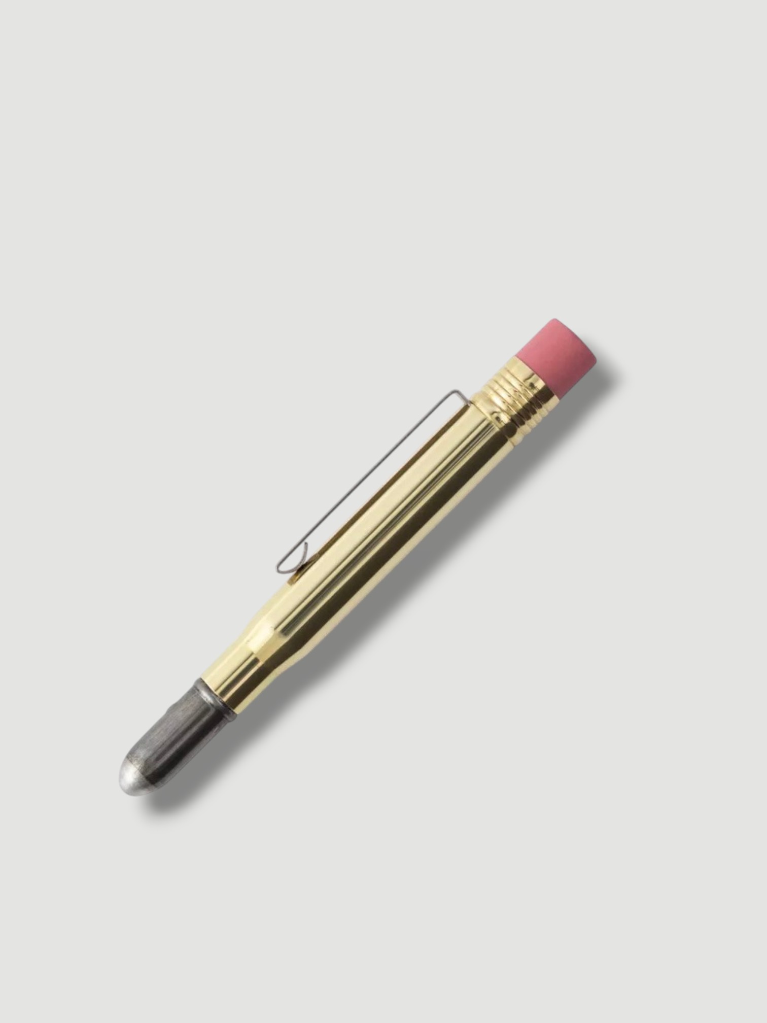 Traveler's Company Logo-engraved Brass Pencil in brass.
