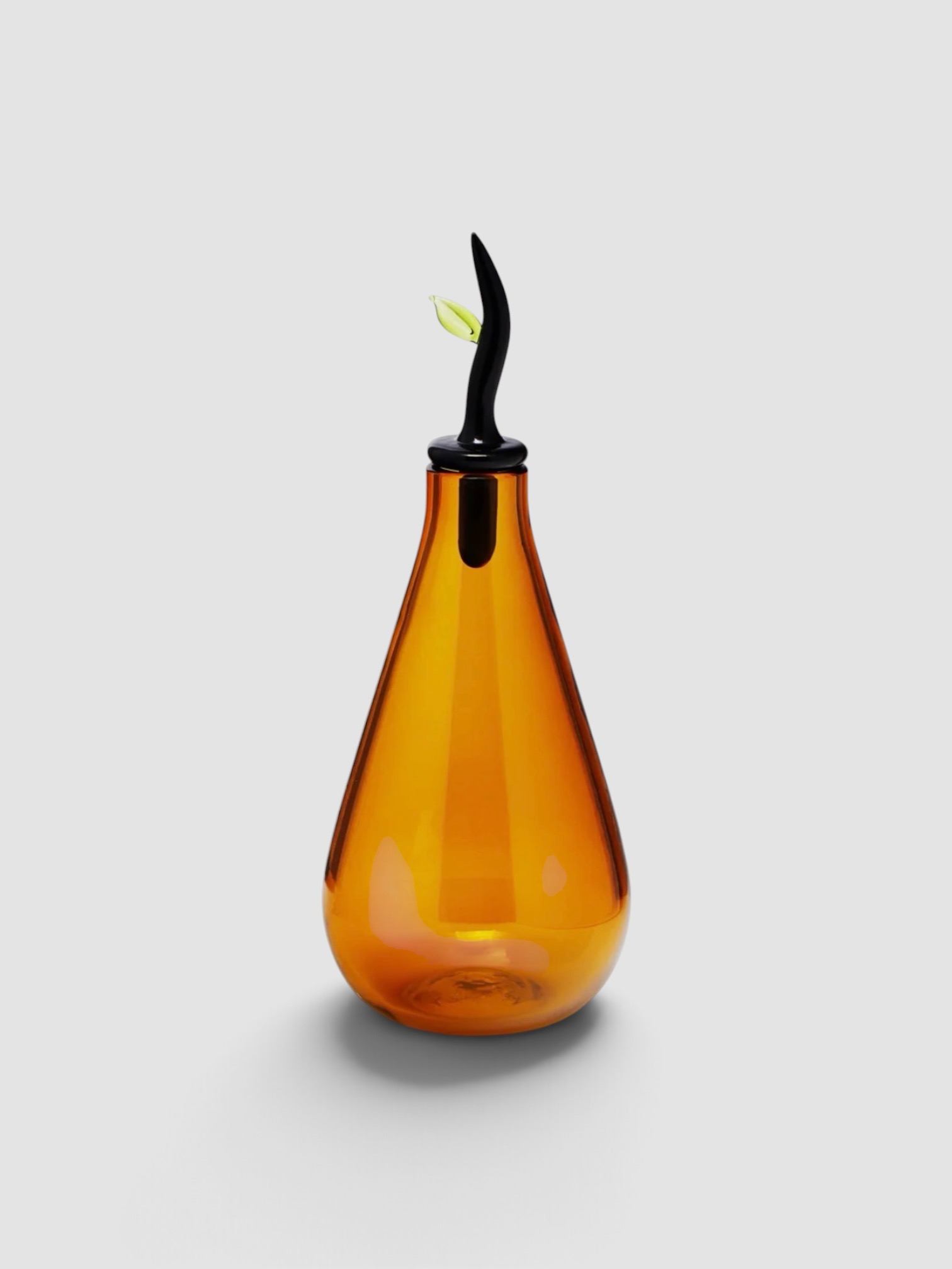 Venini 1989 Laura de Santillana Monofiore Hand-Blown Murano Glass Perfume Bottle in yellow.