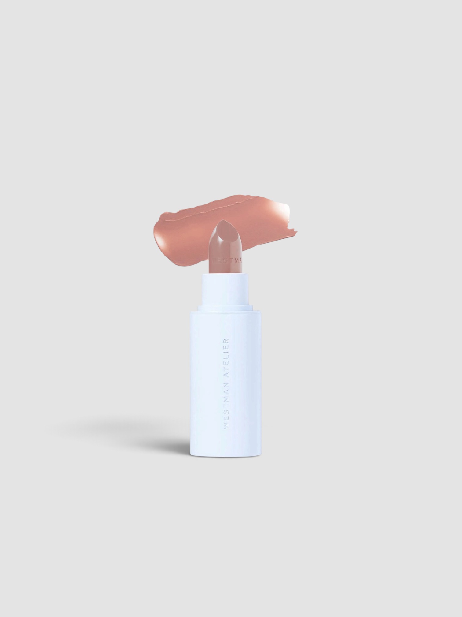 Westman Atelier Hydrobalm Tinted Lipstick in café crème.
