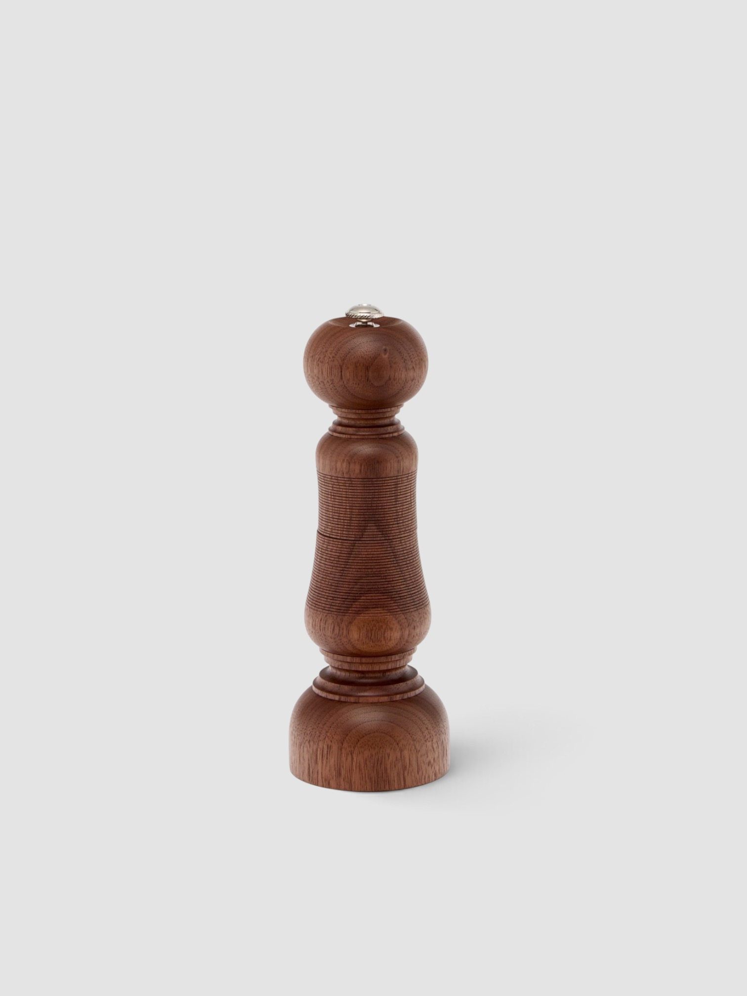 Yamani Woodworks Hand-Turned Wood Salt Mill (7in/17.5cm) in brown.