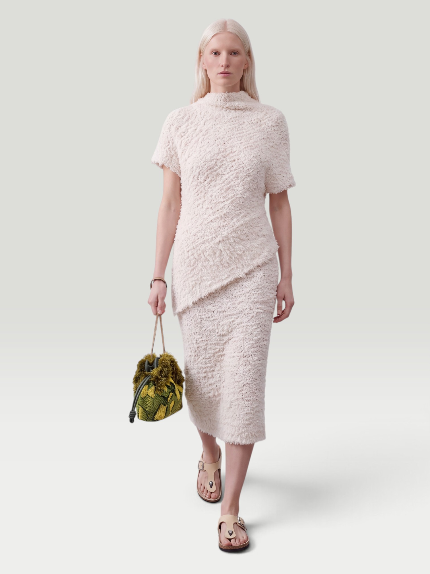 Khaite Adela Skirt in ivory. Styled by Sharon Lombardo for FDV Concierge.