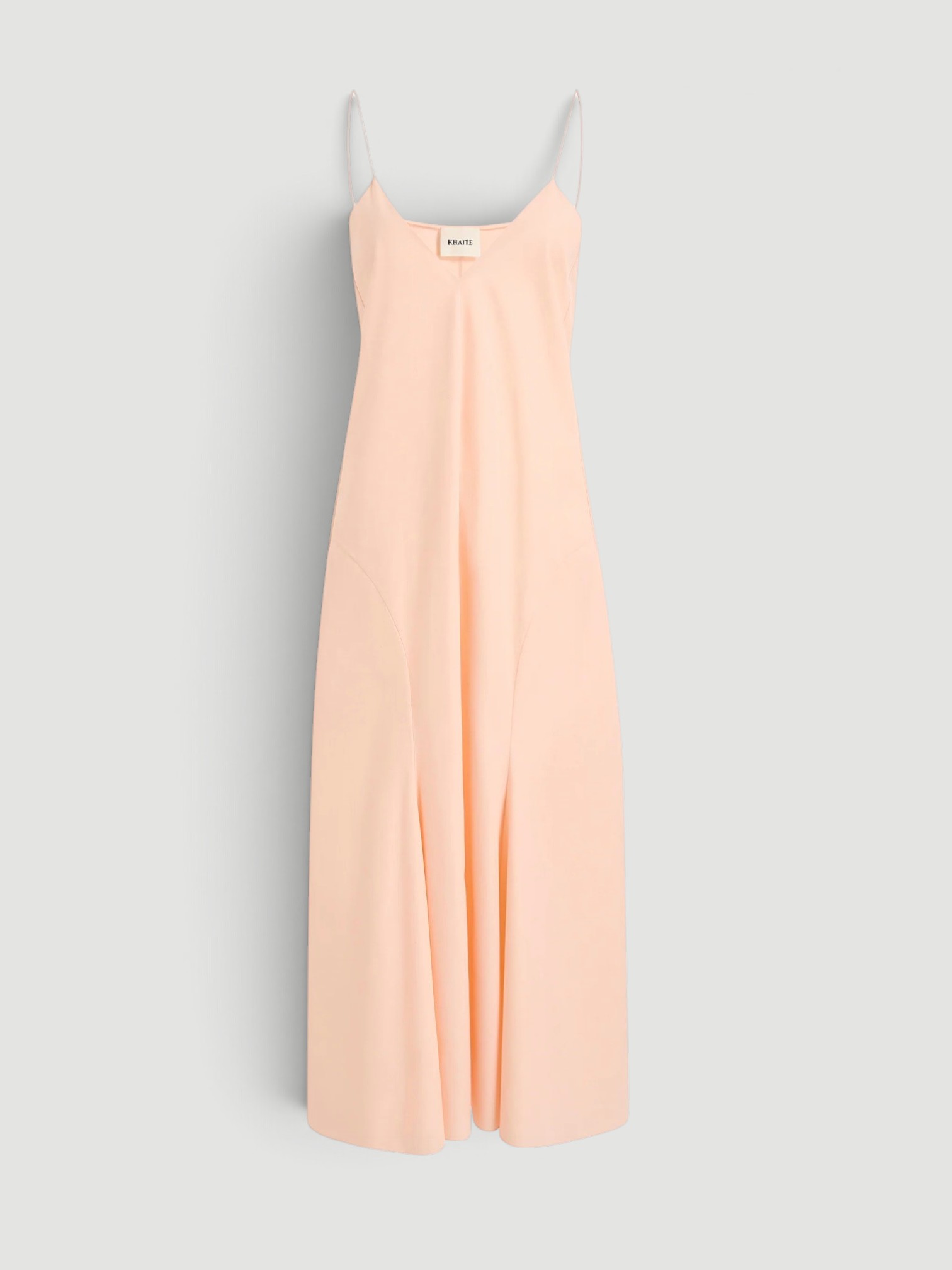Khaite Iben Dress in light peach. Styled by Sharon Lombardo for FDV Concierge.