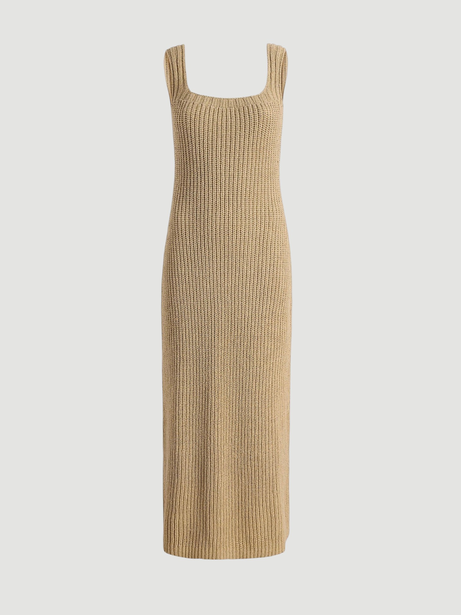 Khaite Lex Dress in tan. Styled by Sharon Lombardo for FDV Concierge.