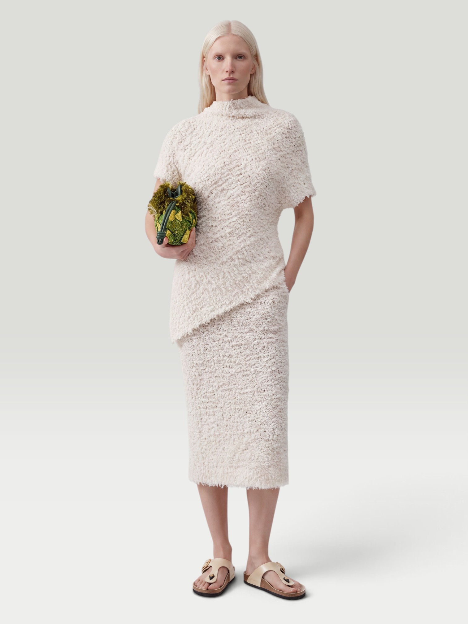 Khaite Rhodes Top in ivory. Styled by Sharon Lombardo for FDV Concierge.