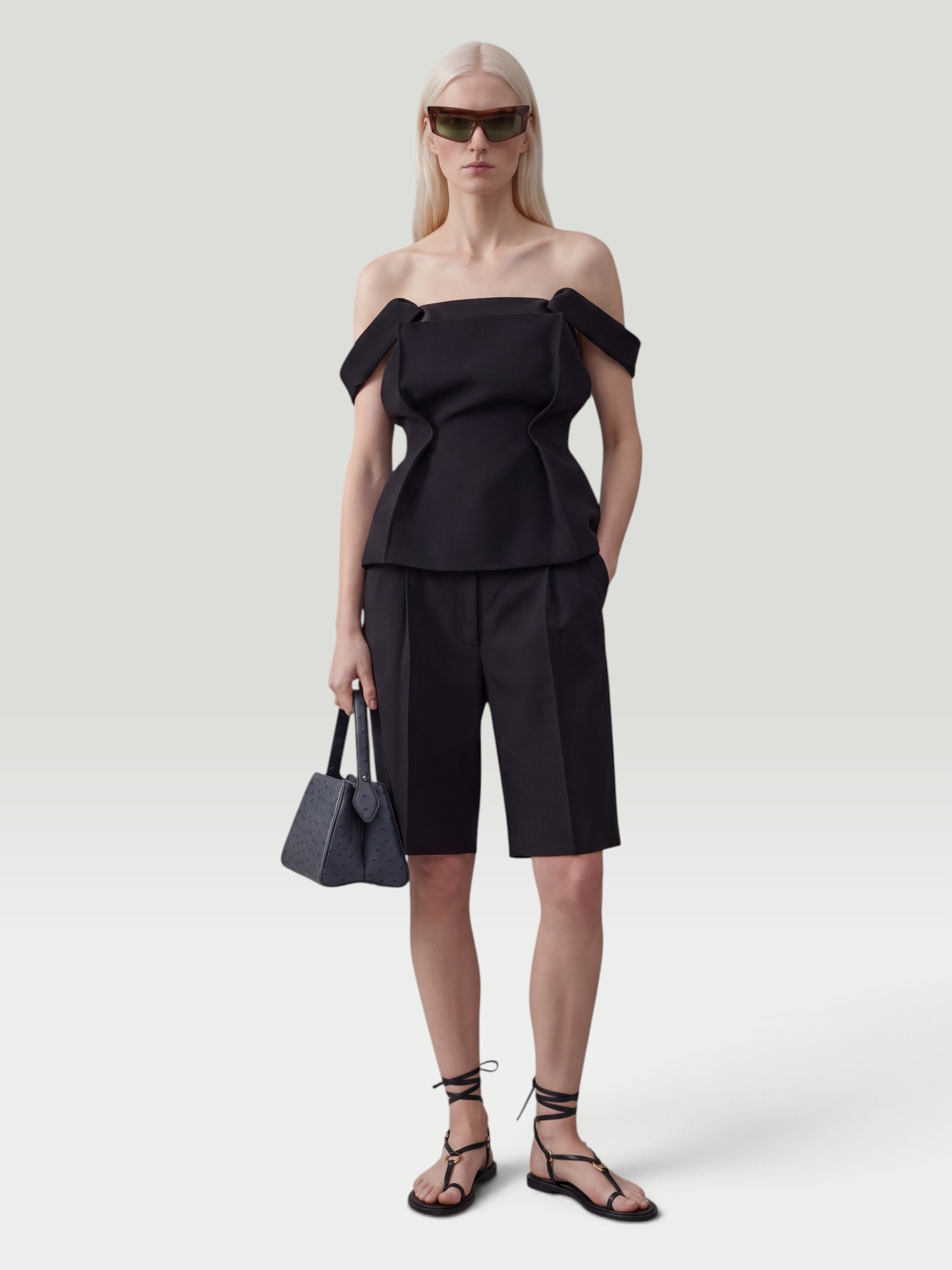Khaite Yasmina Top in black. Styled by Sharon Lombardo for FDV Concierge.