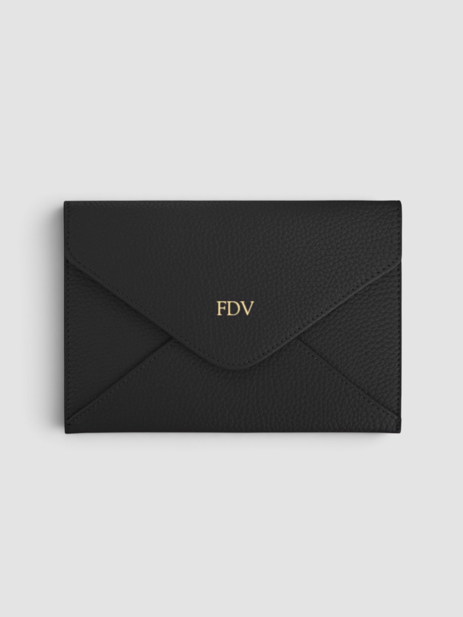 Leatherology A6 Envelope Pouch in black.